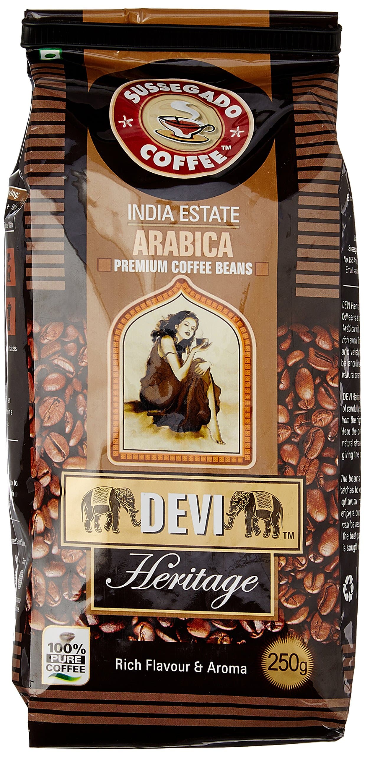 DEVI Heritage Premium Arabica Coffee Beans, 250g