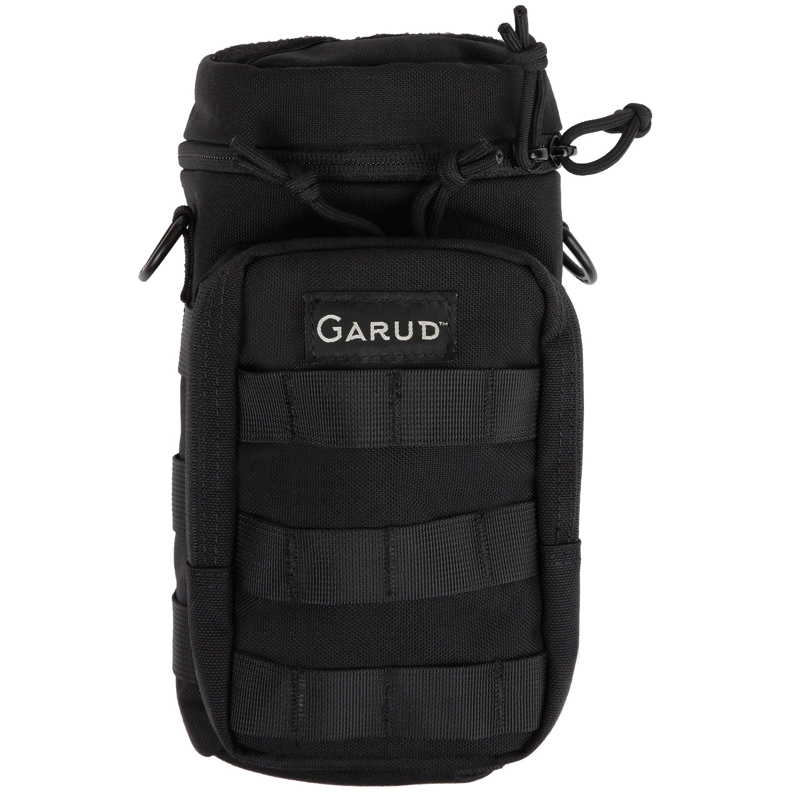 Garud Tactical MOLLE H2O Water Bottle Pouch Hydration (Black)