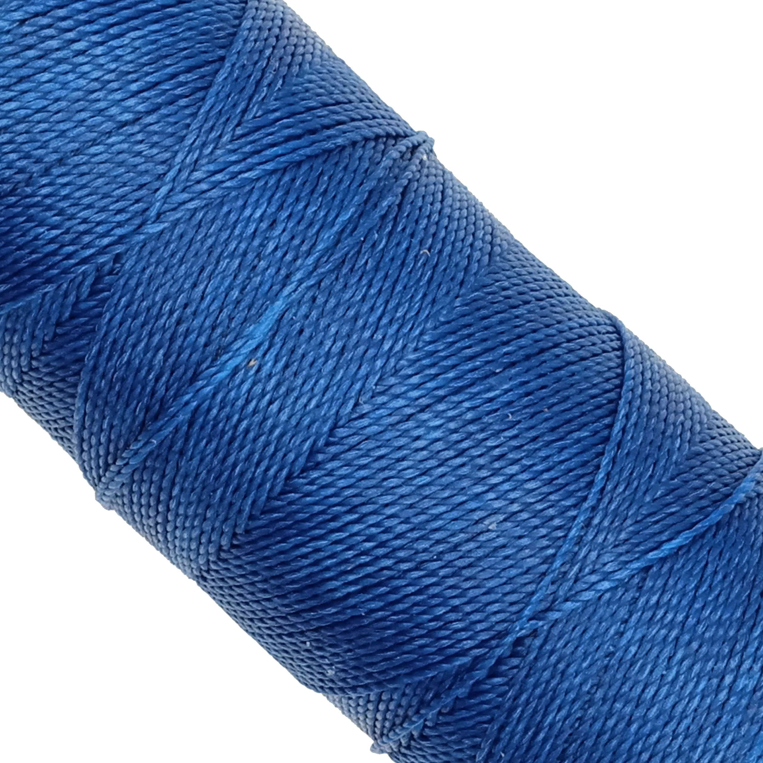 Linhasita Waxed Thread 100 g / 170 m Polyester 1 mm Thick Macrame, 30 Colours blue