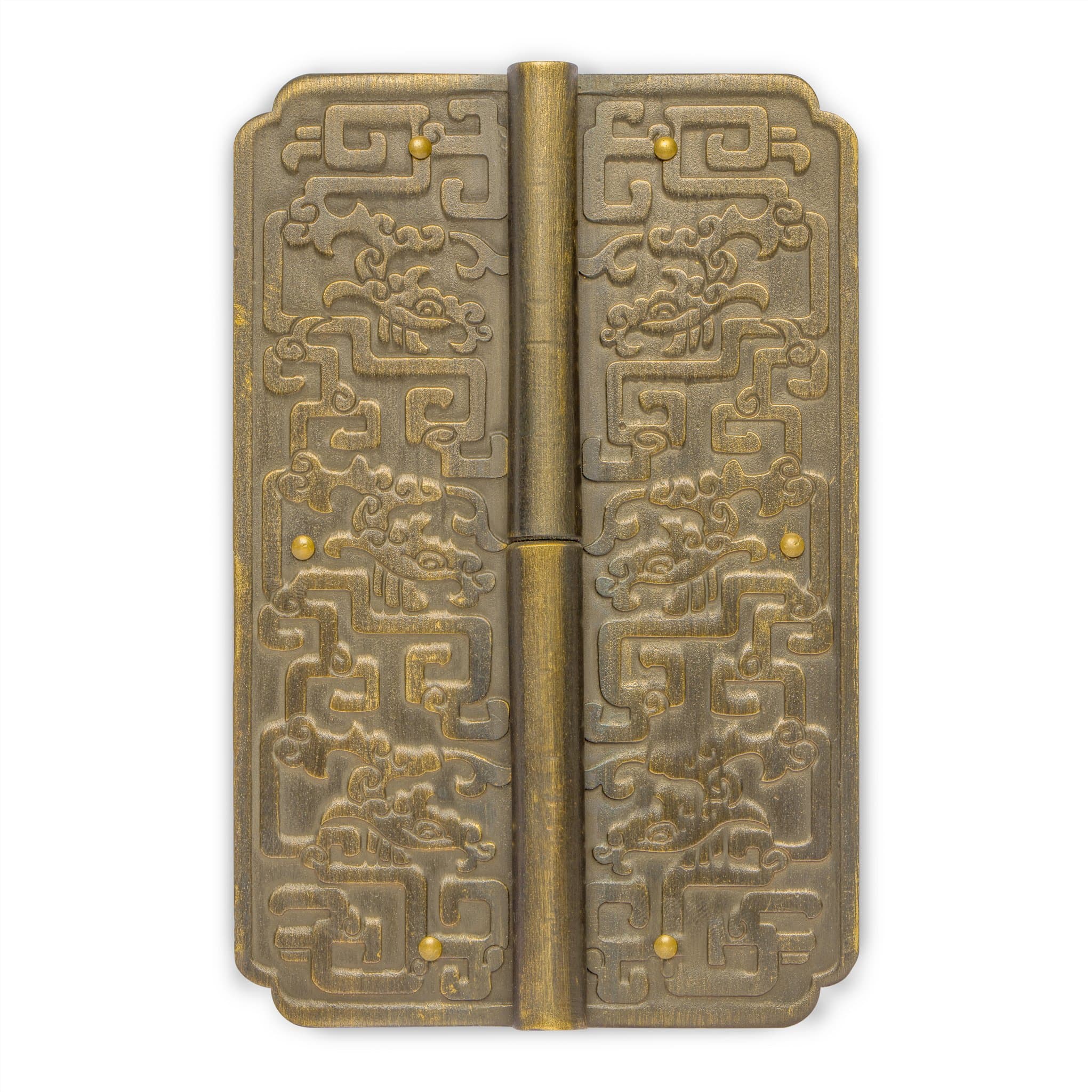 Hardware Philosophy Four Dragons Brass Hinges Hardware 4.7 Inches - Set of 2 - Architectural, Interior Design, Furniture Cabinet Customization Hardware