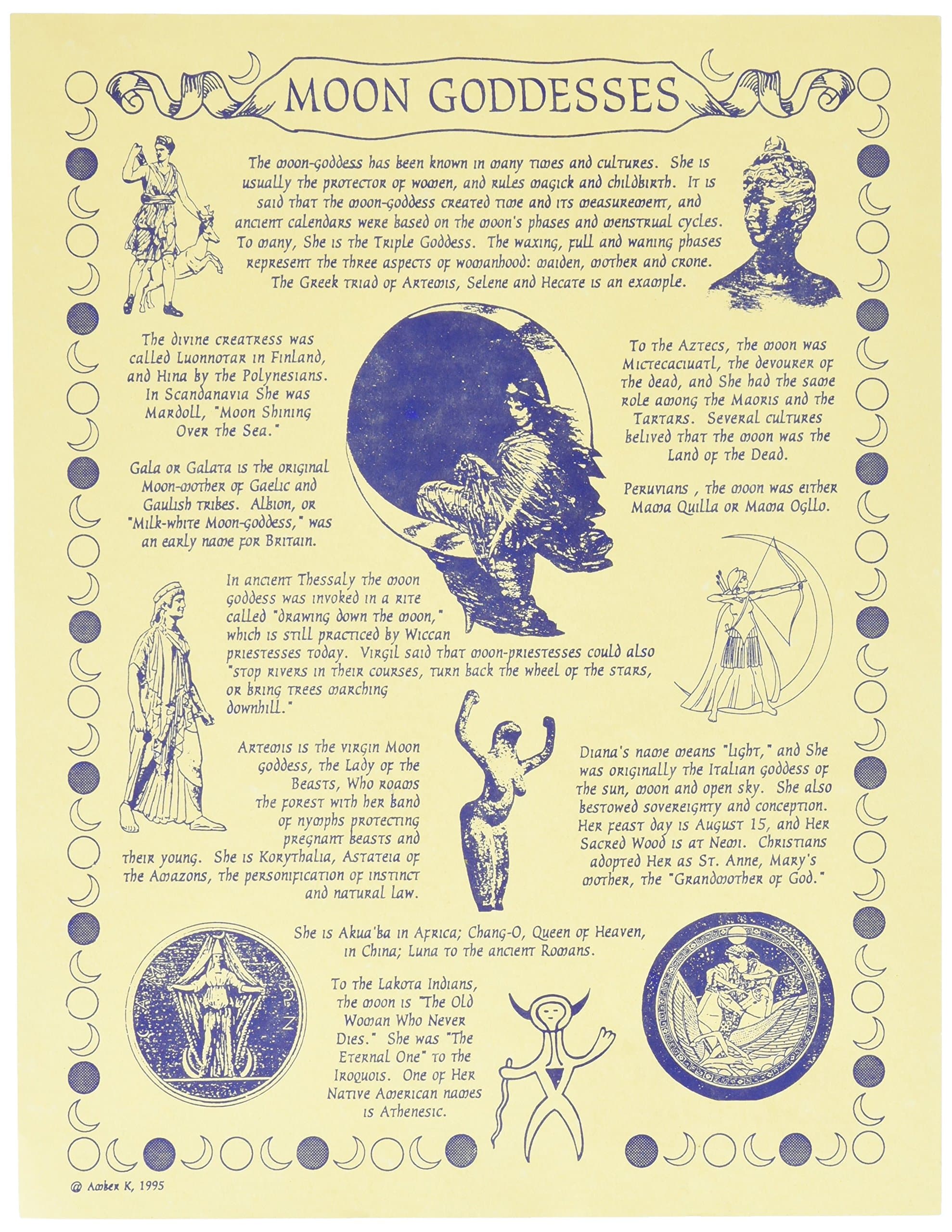 1 X Moon Goddess Poster Parchment