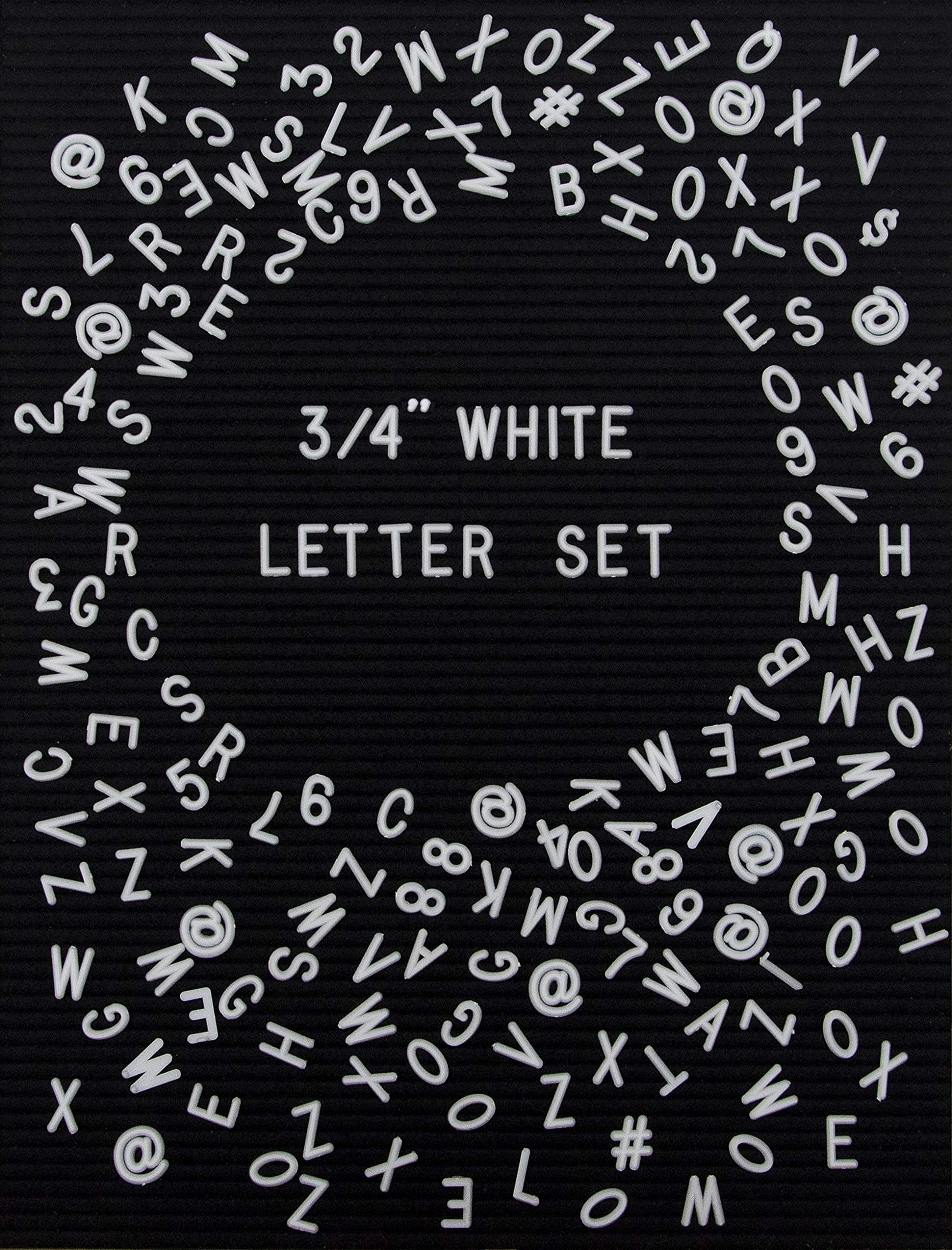 Felt Like Sharing White Plastic Letter Set for Changeable Letter Boards. 3/4 Inch Letters, Set of 300 Characters .