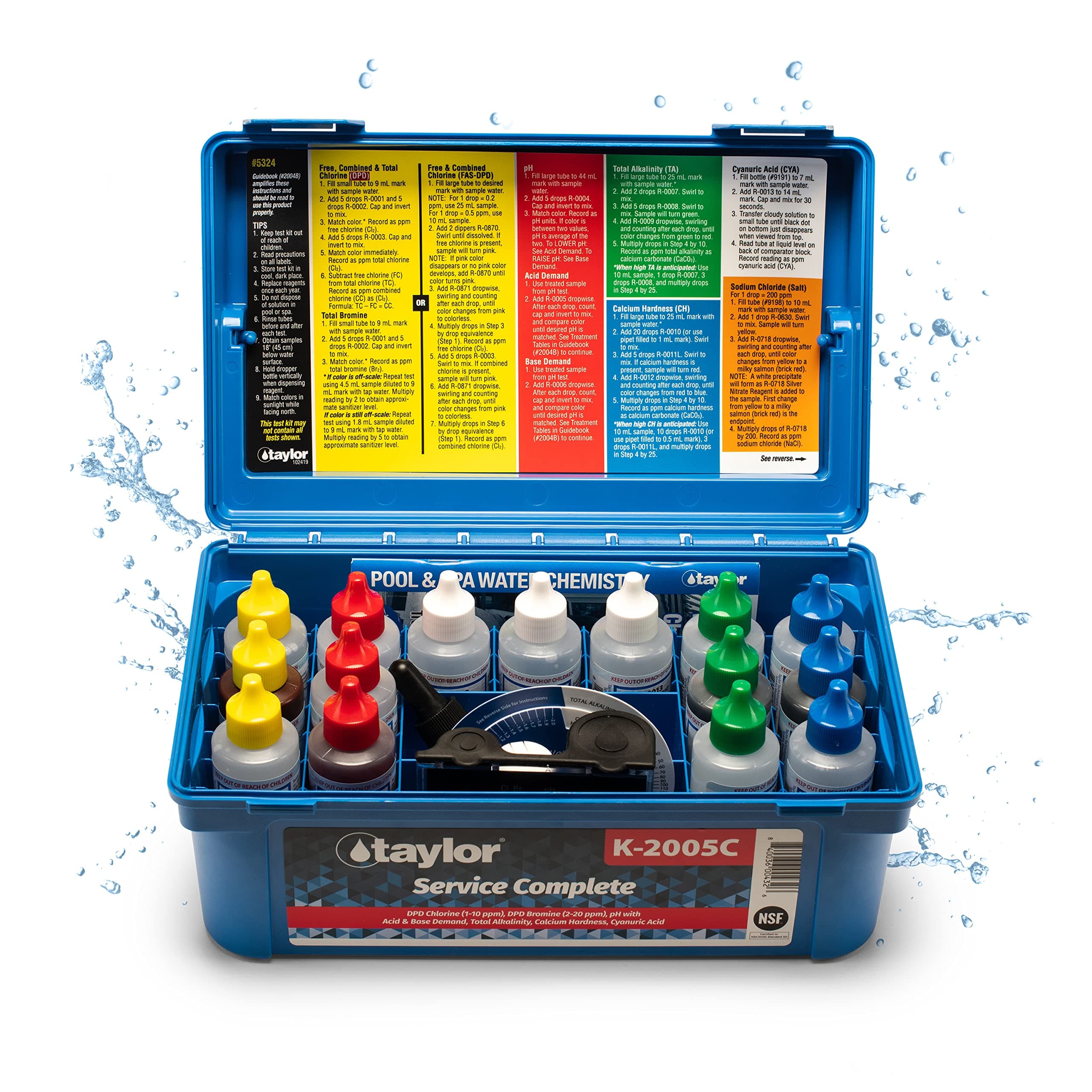 Complete Pool & Spa Test Kit - High Range K-2005C 2 oz Reagents