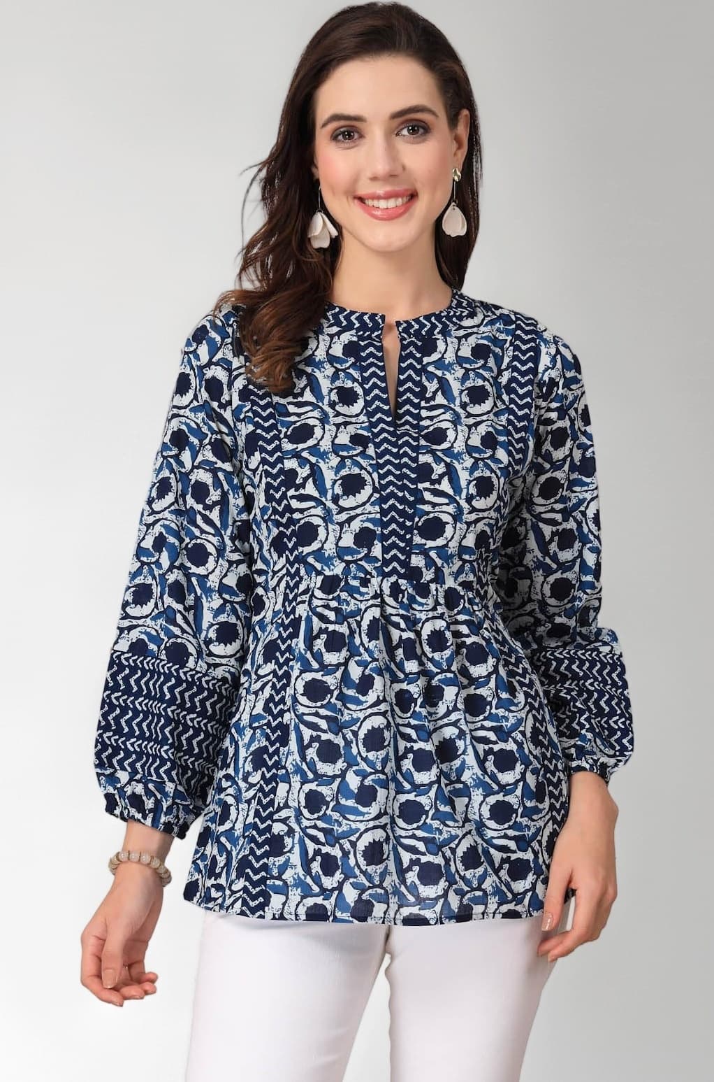 Women's Floral Printed Cotton Top