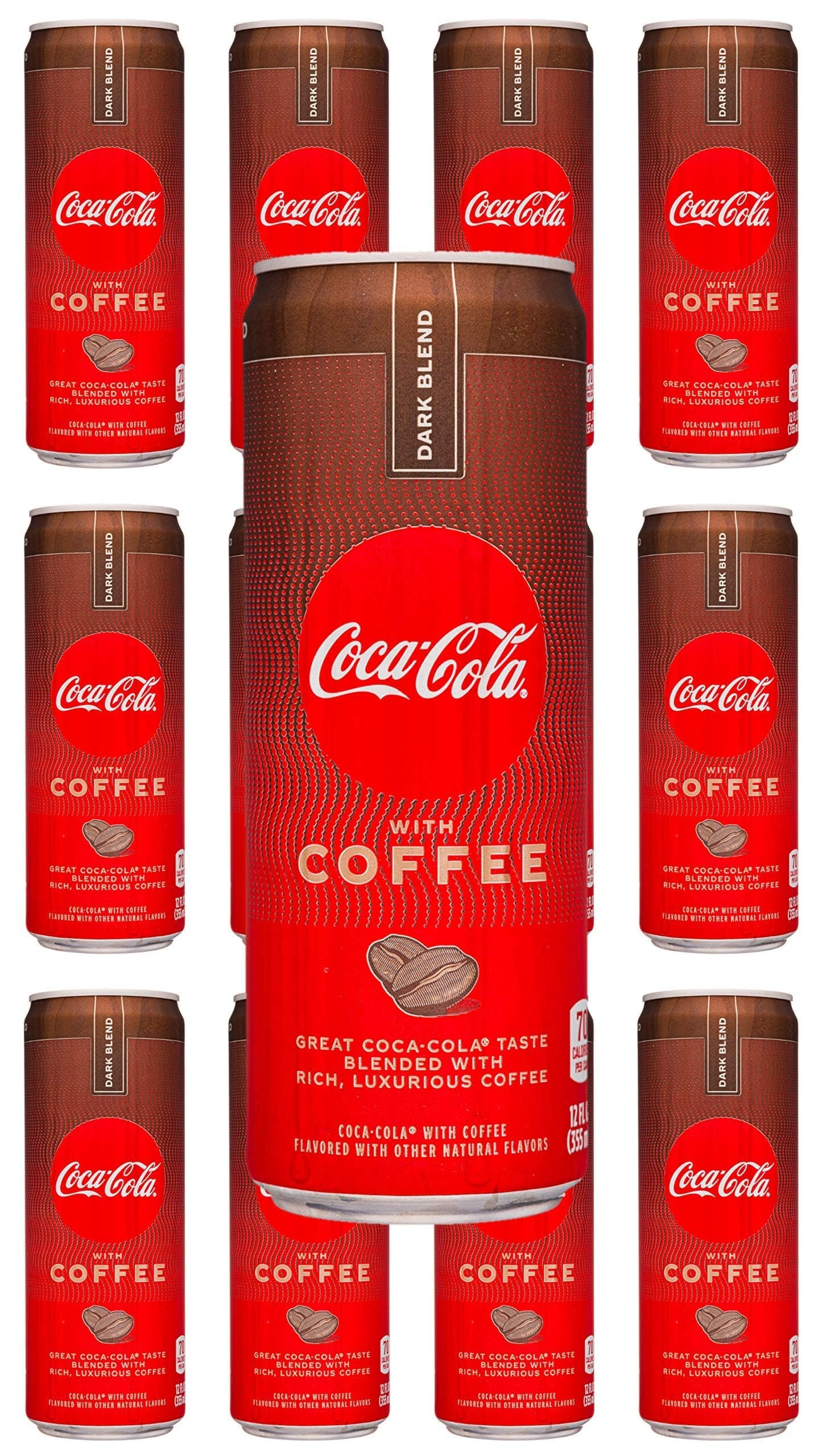 Coca Cola with Coffee Dark Blend, 12 cans, 12 fl oz, total 144 fl oz