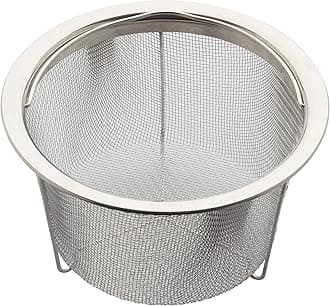 Instant Pot Official Large Mesh Steamer Basket, Stainless Steel, Round - Versatile Steamer & Strainer for Vegetables, Fish, and More - Durable, Rust-Resistant, Easy-Lift Handle, Dishwasher Safe