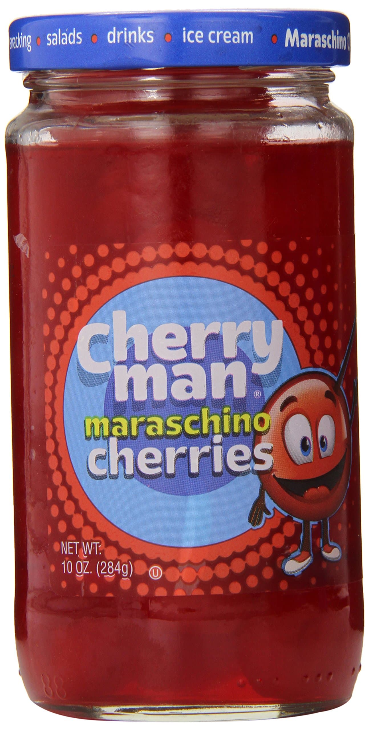 Cherryman Cherries, Maraschino, Large, 10 Ounce