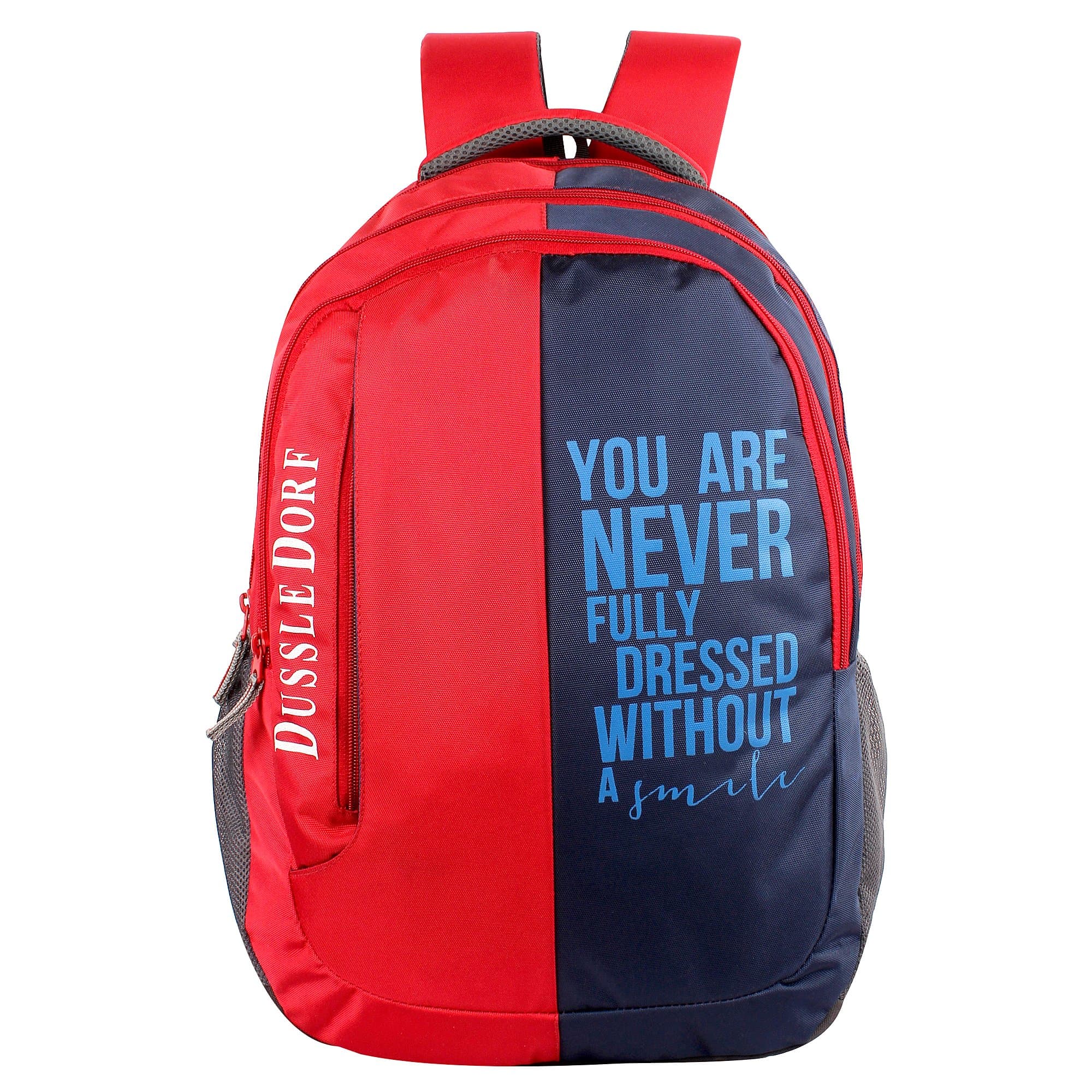 The Blue Pink Polyester 18 Ltr Red-Blue Laptop Backpack