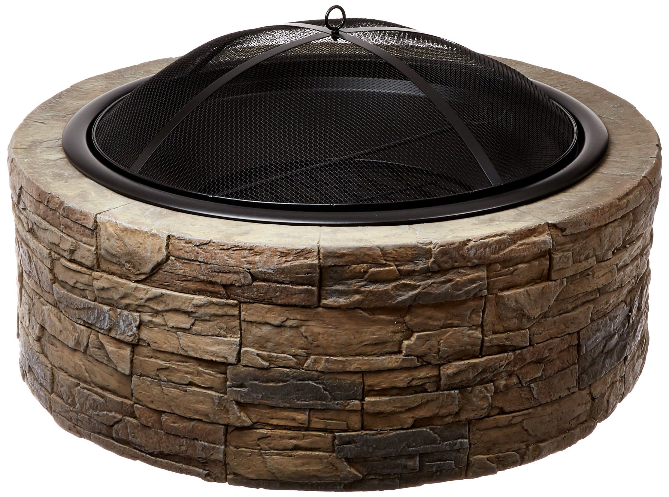 Four Seasons SRFP97C Courtyard Wood Burning Cast Stone Fire Pit, 30-Inch