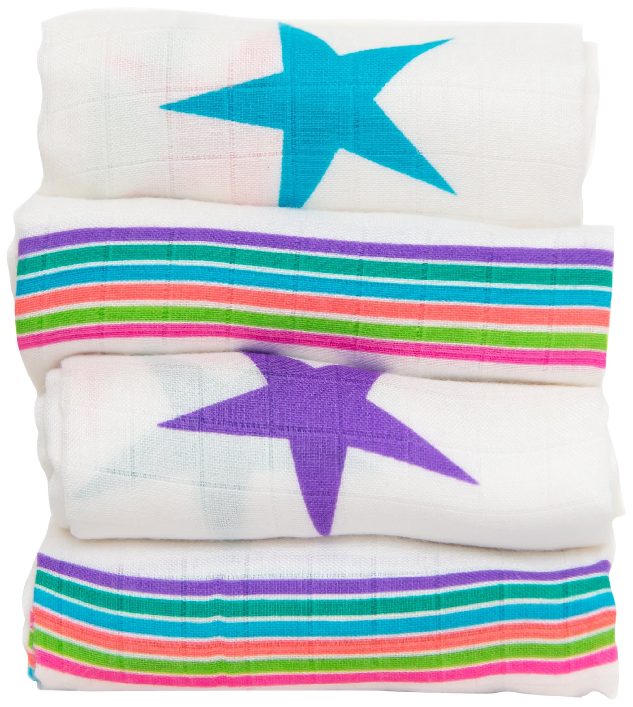 Cuski Super Soft Bamboo Muslins x 4 (Rock Stars)