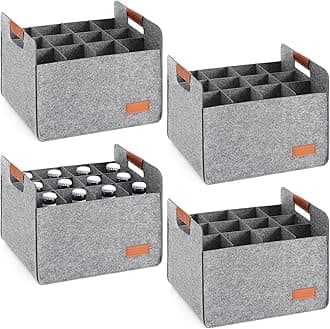 Windyun 8 Pcs 12 Bottle Wine Carrier with Reinforced Cardboard Set Reusable F...