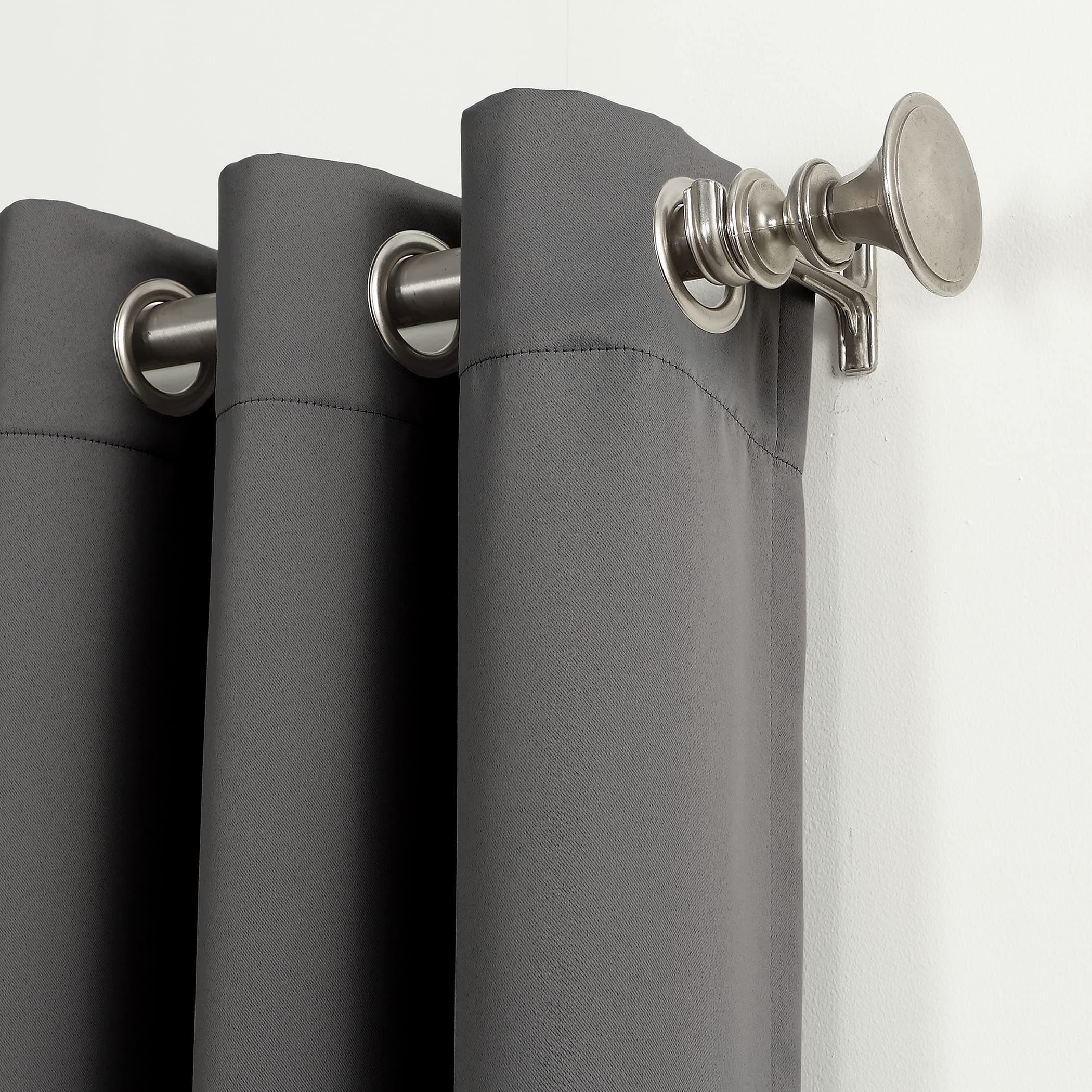 Sun ZeroSoho Blackout Energy Efficient Grommet Curtain Single Panel, 54" x 108", Charcoal Gray