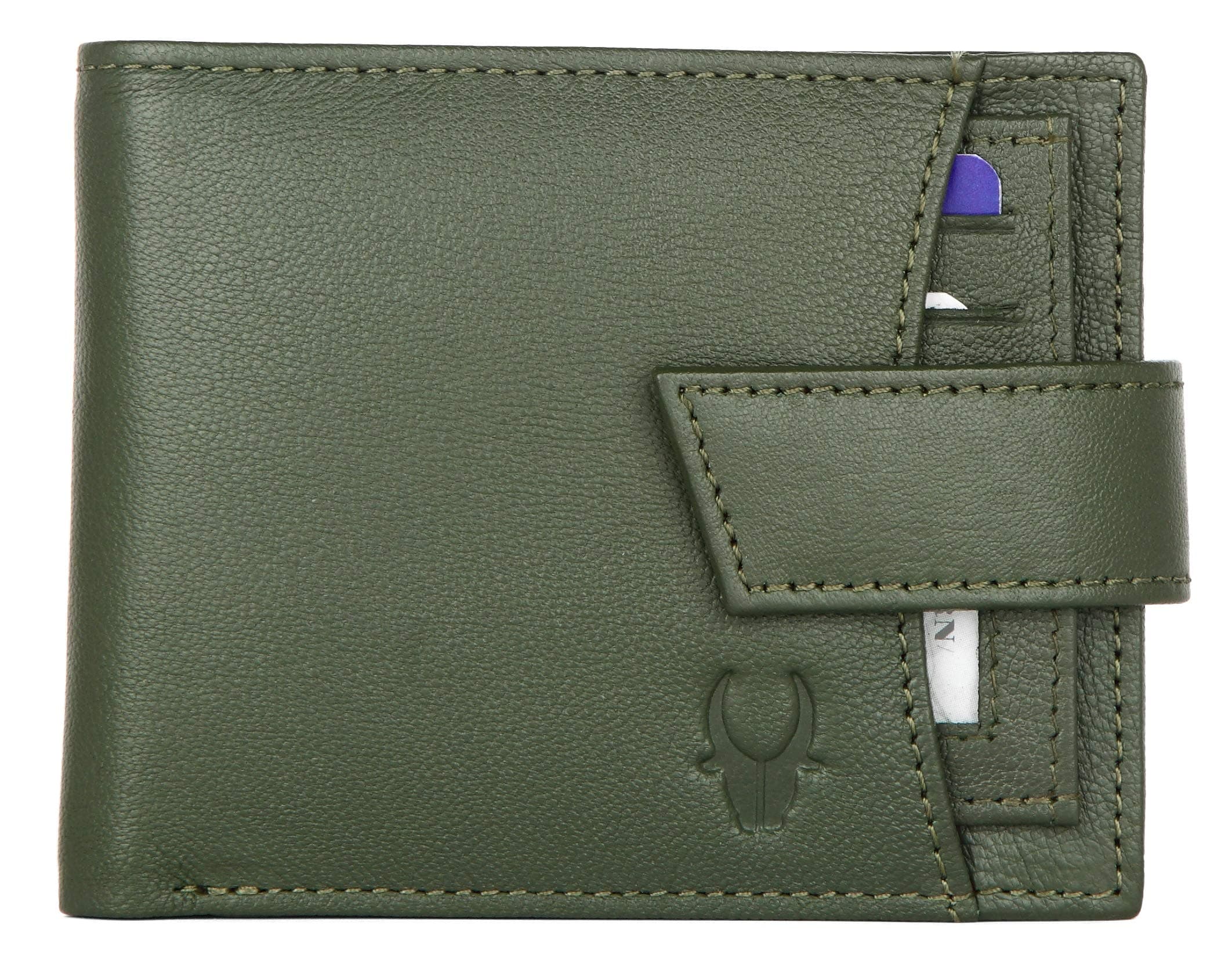 RFID Protected Genuine Leather Wallet (New Green Nappa)