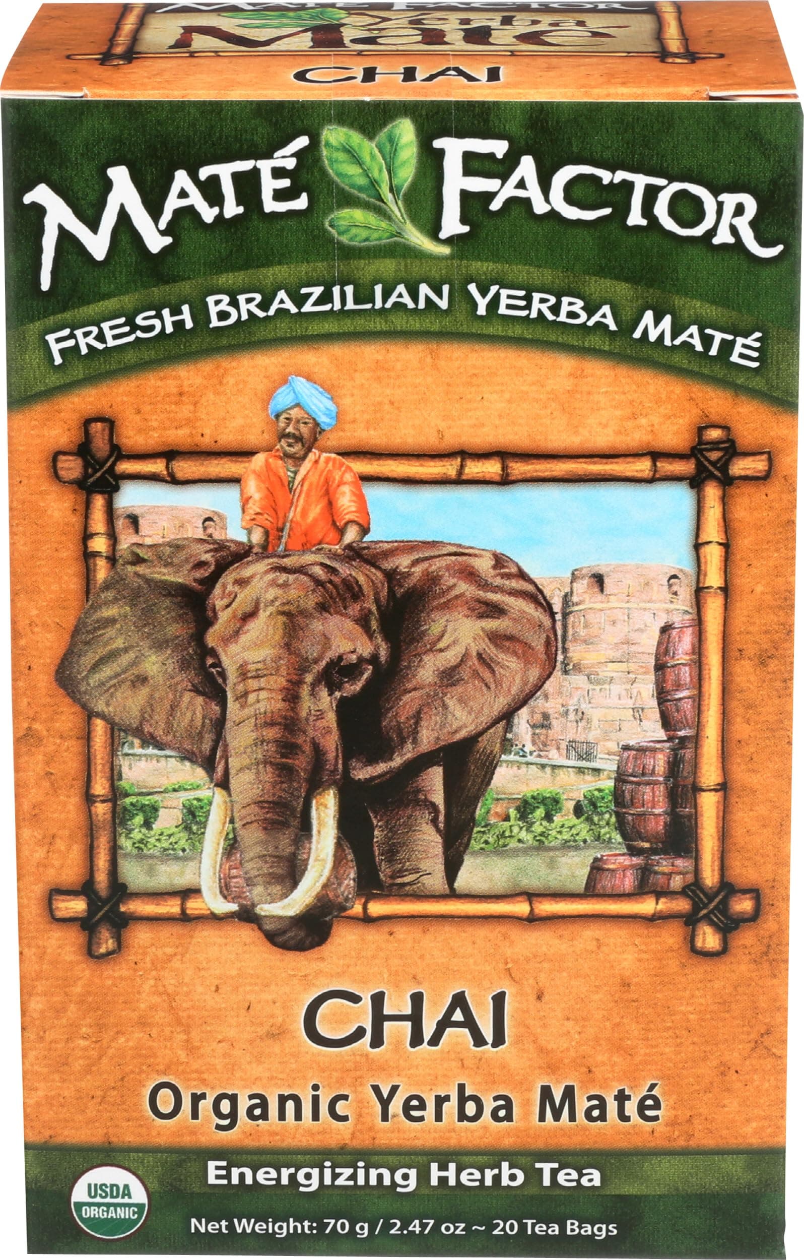 The Mate Factor Organic Yerba Mate Tea Chai -- 20 Tea Bags