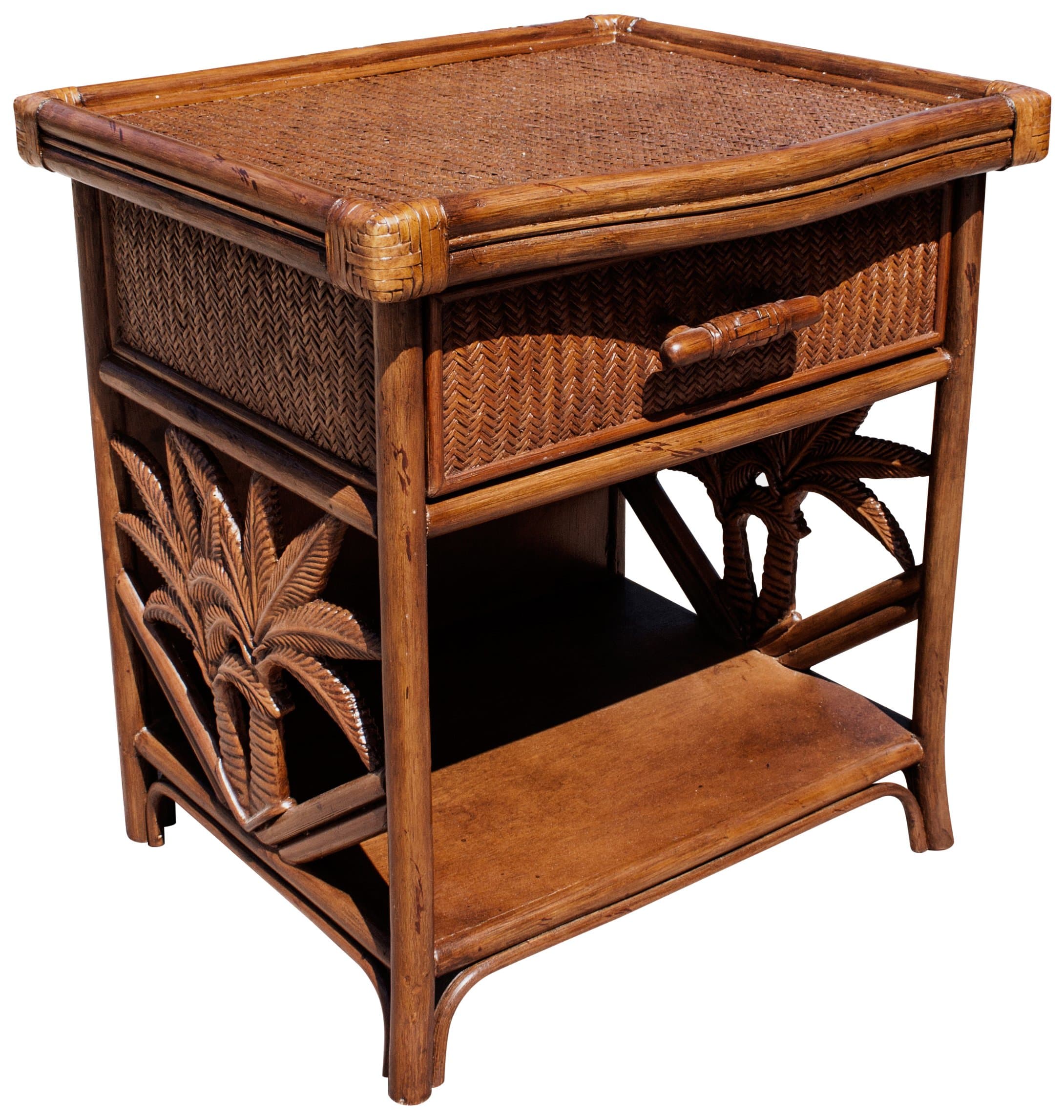 Cancun Palm Nightstand, Wood