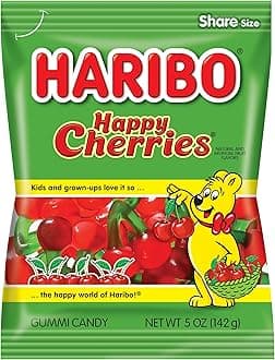 HARIBO Gummi Candy, Happy Cherries, 5 oz. Bag (Pack of 12)