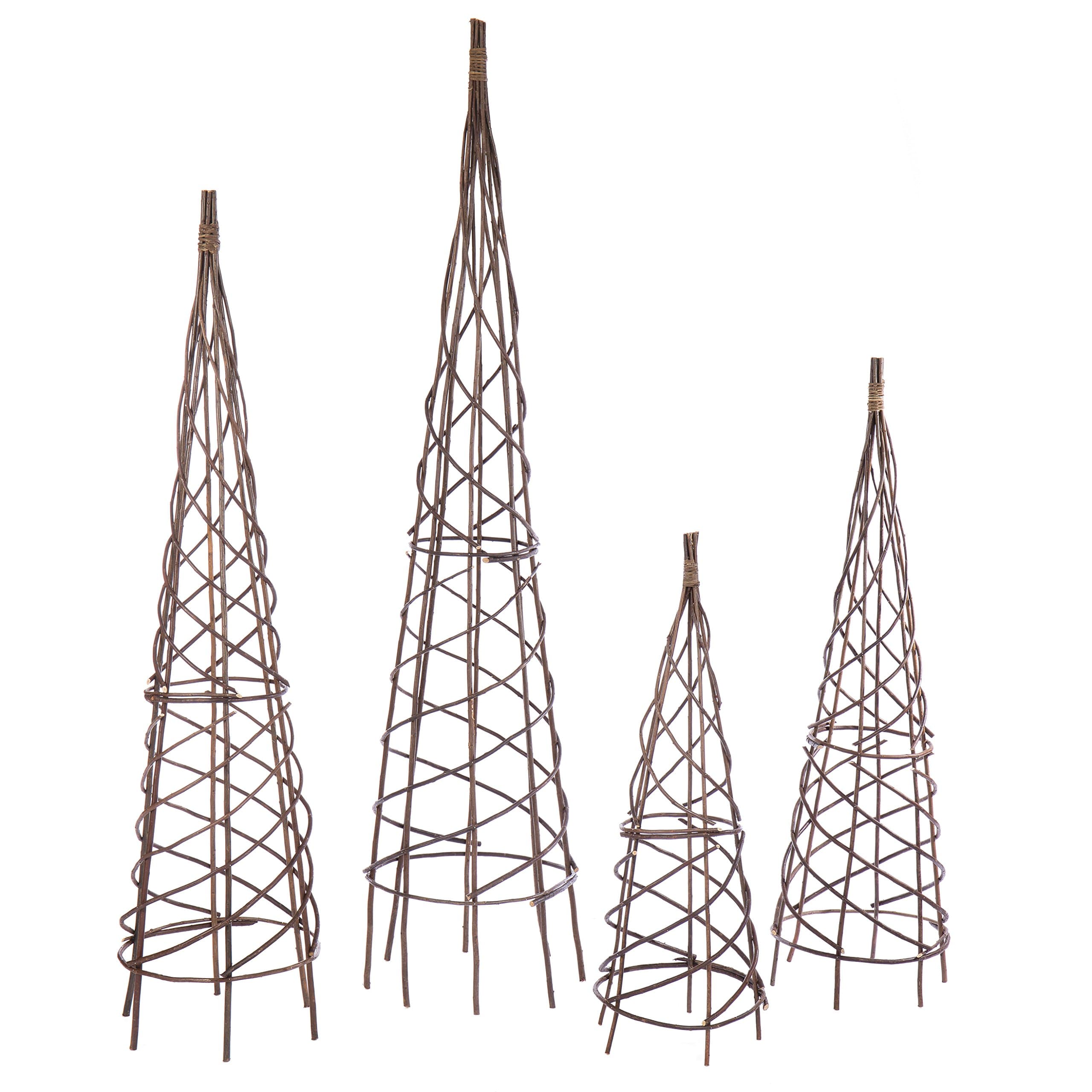 84631 Unpeeled Willow Trellises 4pc Set, 4 Piece
