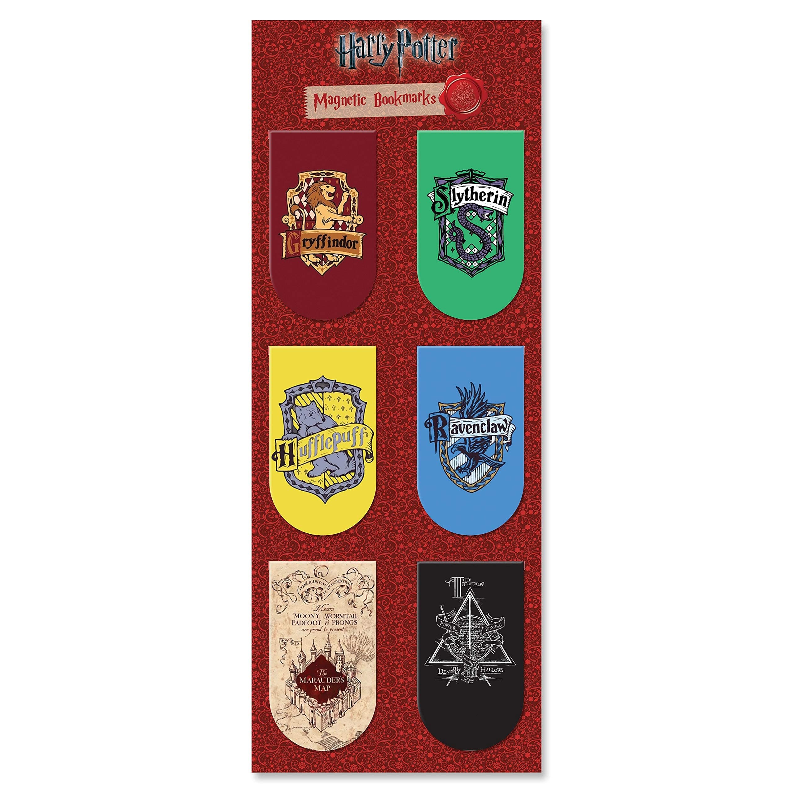 MCSID RAZZ MC SID Harry Potter Pack of 6 New Magnetic Bookmarks | Gift for Readers and Book Lovers| Girlfriends/Boyfriends gift - Officially Licensed by Warner Bros, USA