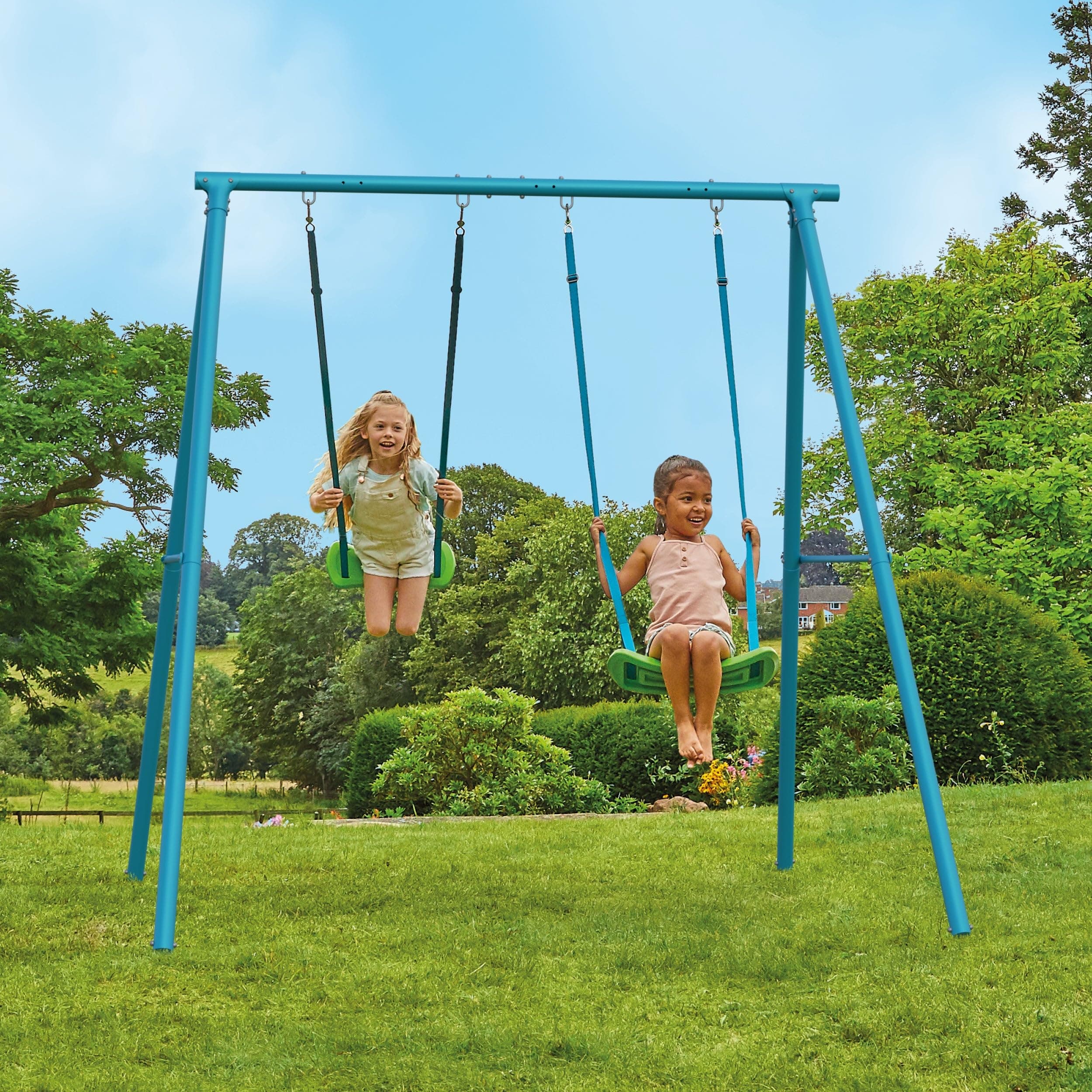 TP Toys, Blue 511 Double Metal Swing Set