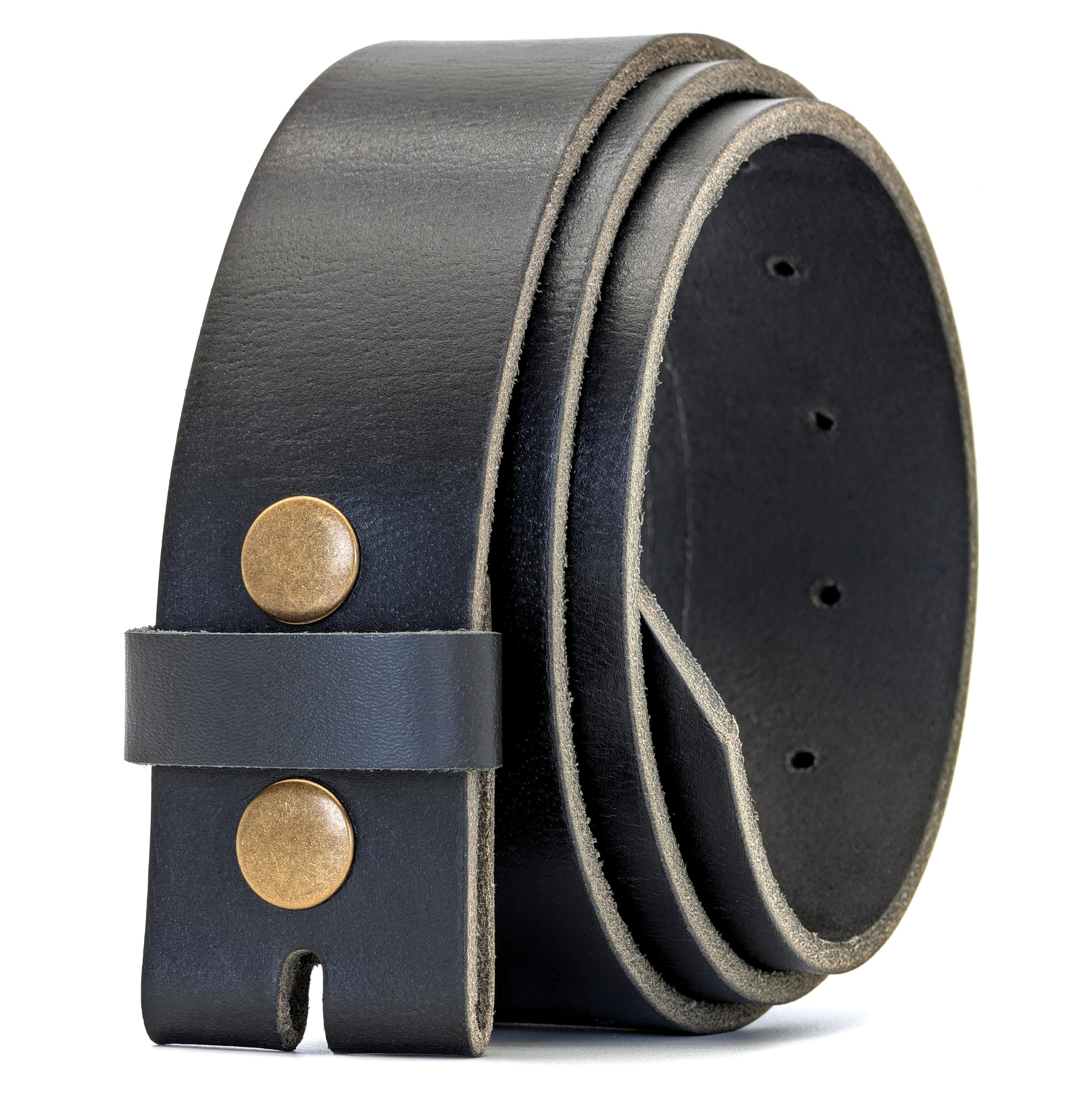 40mm Full Grain Hide Leather Snap On Belt - Made in England
