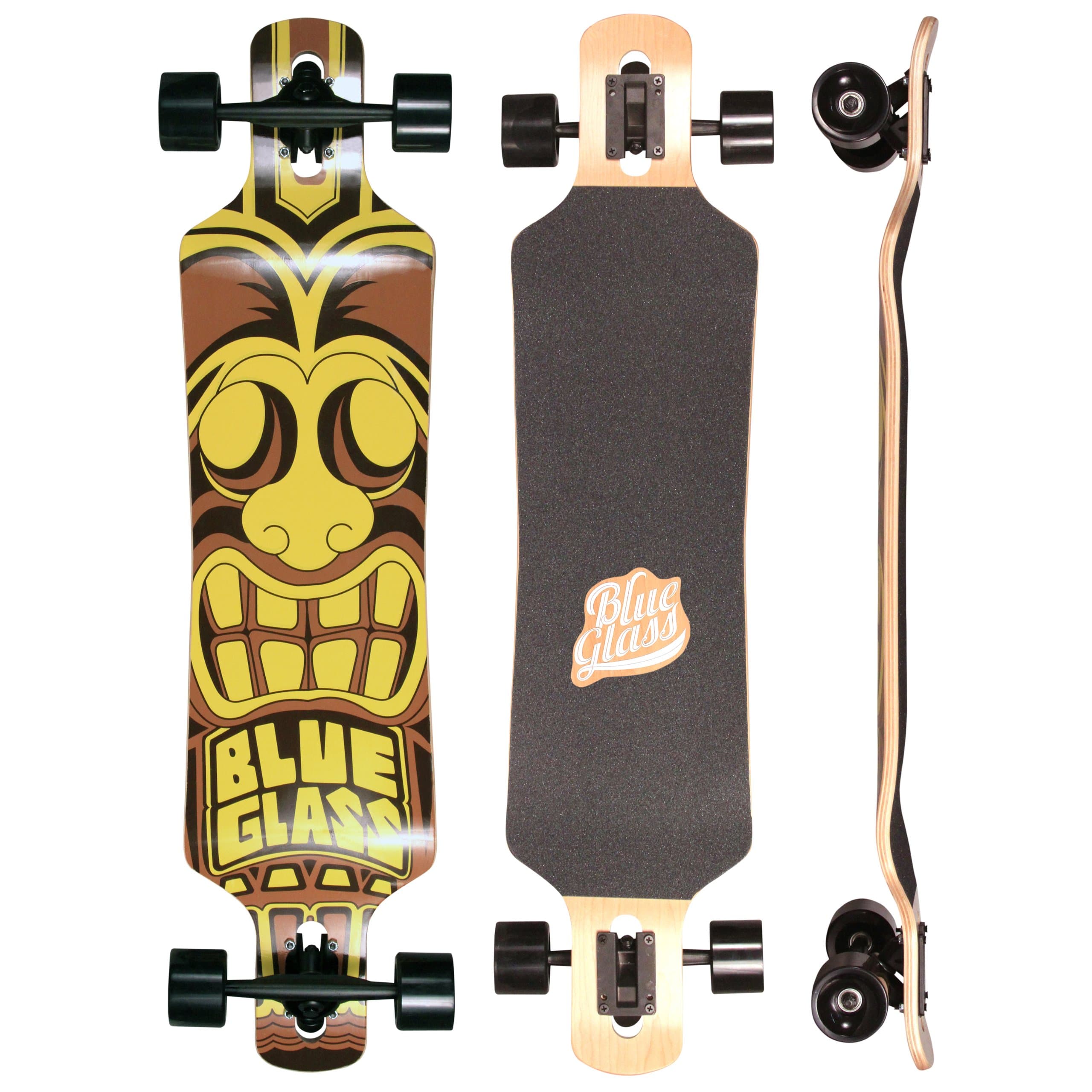 Tiki 10" x 40" - 28.5 Wheelbase Drop Down Drop Through Longboard Complete