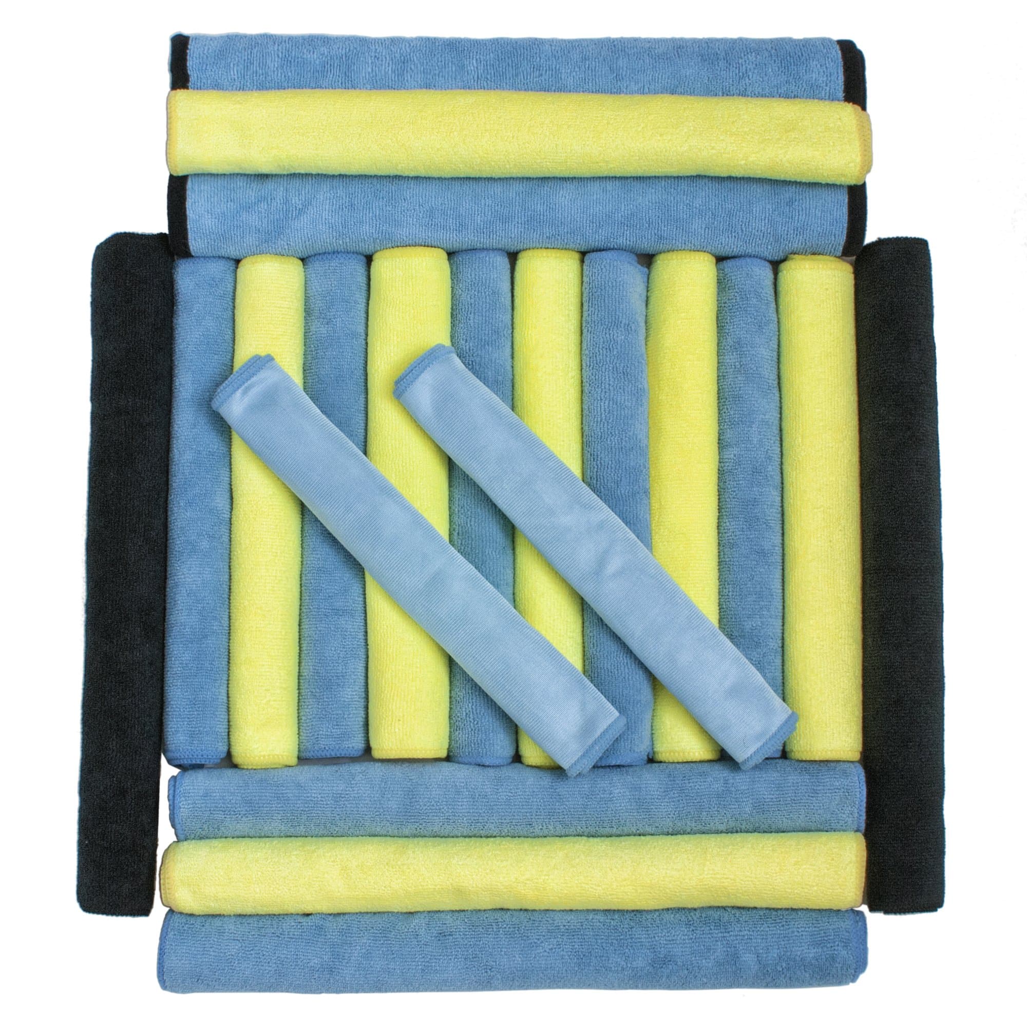 Microfiber Cloth and Towel Pack - 20 Premium Microfiber Cleaning Cloths and Towels for Cars in Car Cleaning Detailing Kit and for House Cleaning Supplies