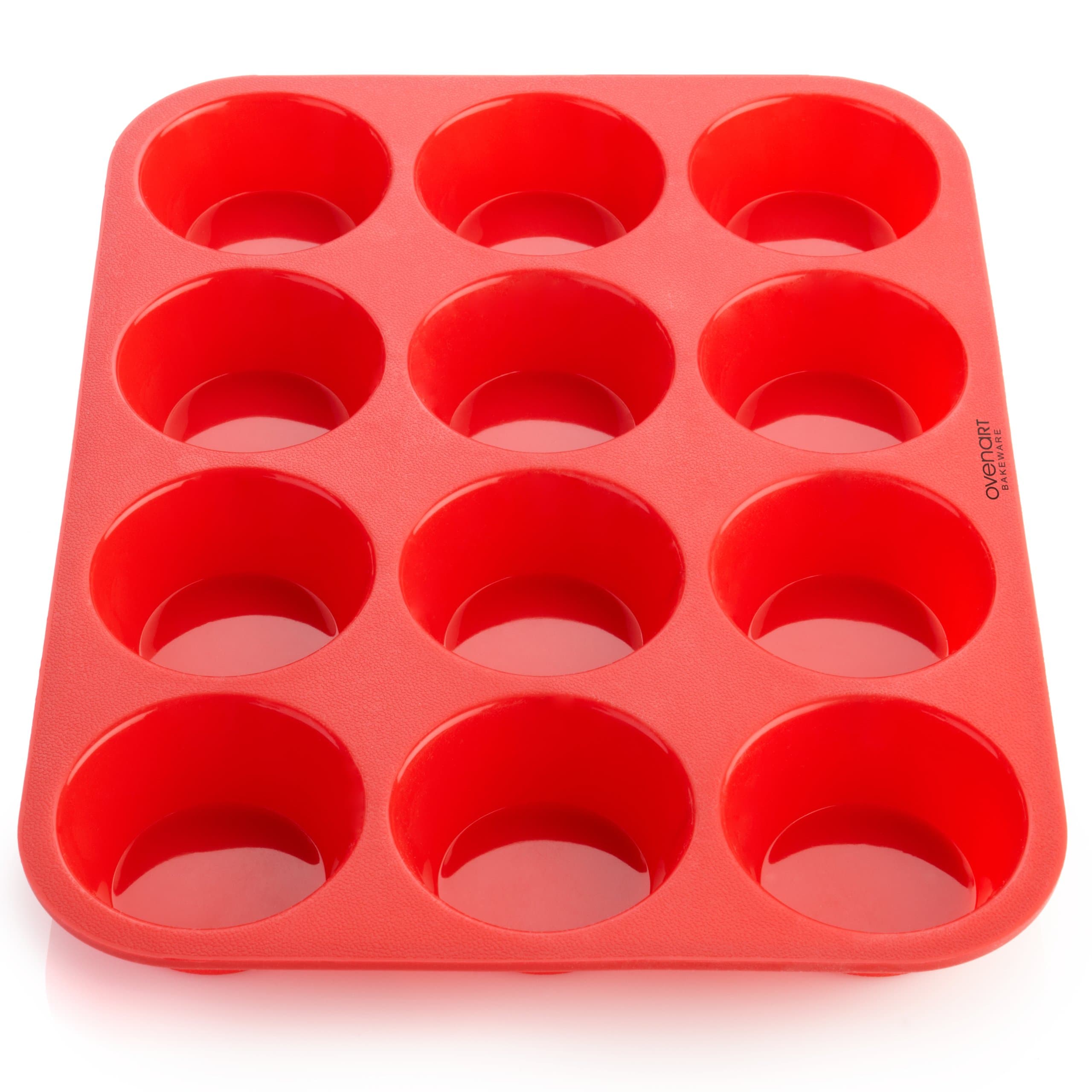 OvenArt Bakeware Silicone Muffin Cupcake Pan (12-Cup)