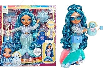 Rainbow High Winter Wonderland Skyler - Blue 11” Fashion Doll with Magic Snow Hidden in Fashion That Puffs Up with Water, and Snowman Kit, Great Gift for Kids 4-12 Years Old