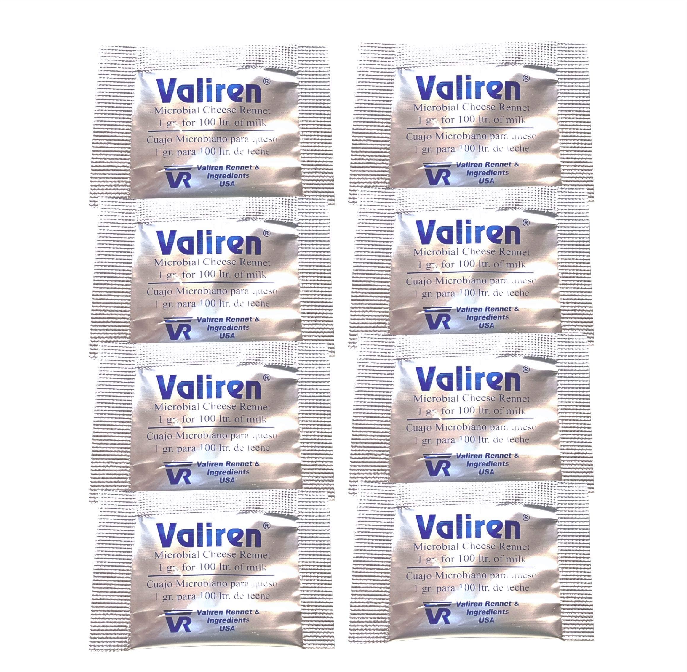 Microset Microbial Rennet Pack of 7 sachets + 1 FREE (Total 8 x 1g) Use one sachet for 100 ltr of milk