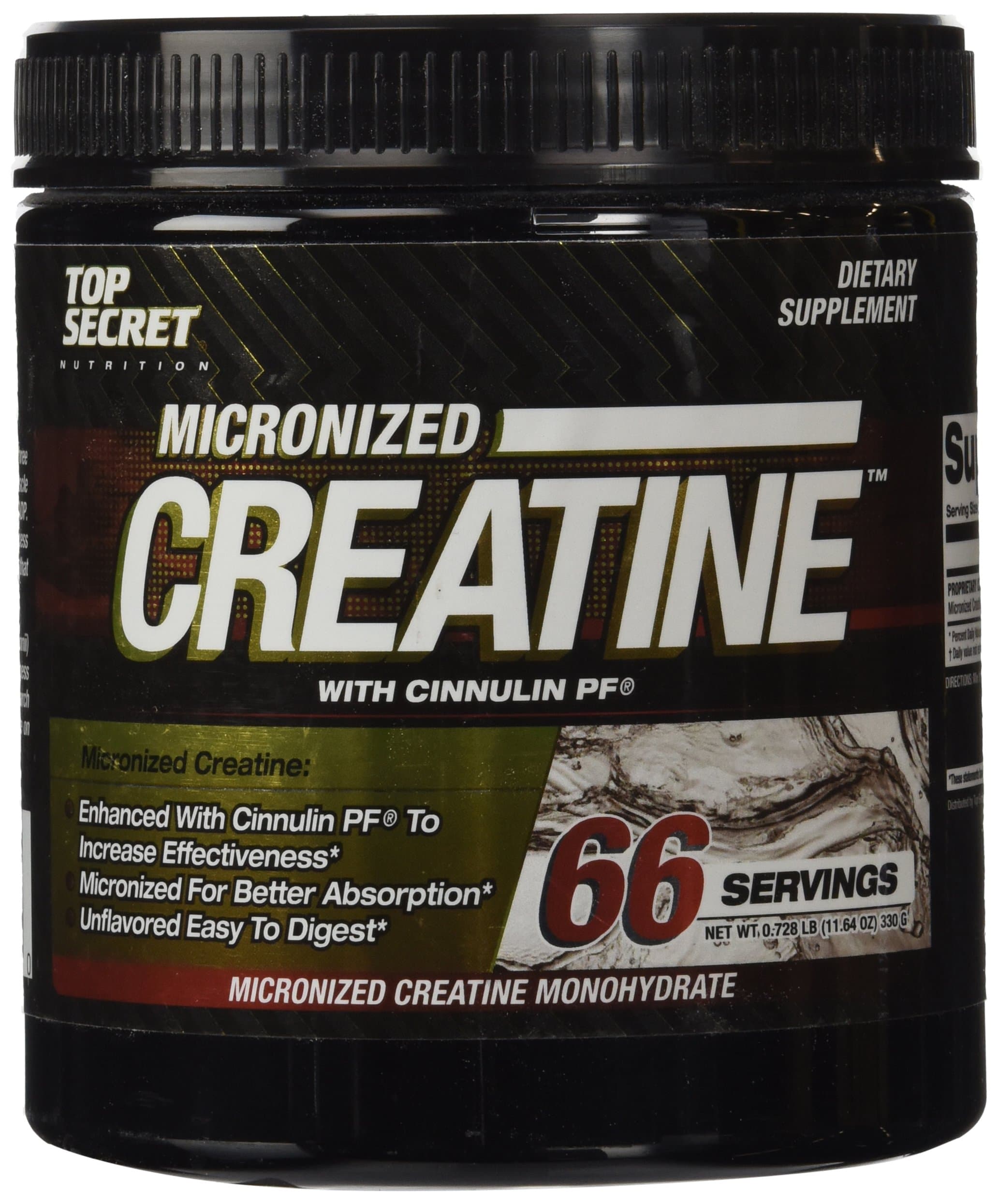 Top Secret Nutrition Micronized Creatine Grams, 330 Gram