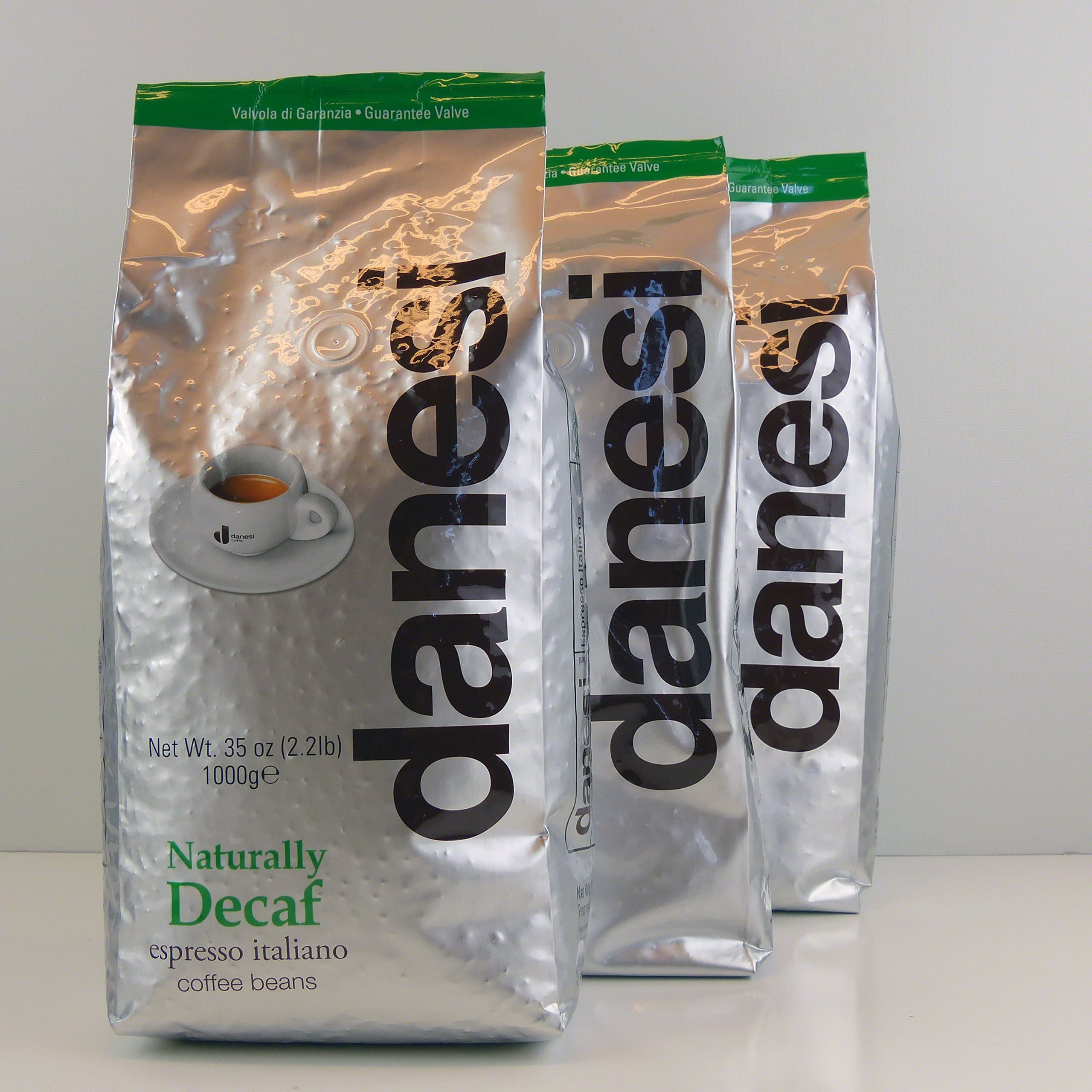 Danesi Decaf Espresso Coffee Beans (3 x 2.2 lbs Bag)