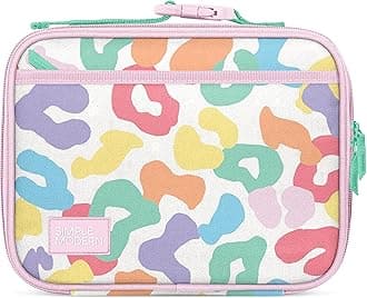 Simple Modern Kids Lunch Box for School | Reusable Insulated Lunch Bag for Toddler, Girl, and Boy | Meal Containers with Exterior & Interior Pockets | Hadley Collection | Rainbow Leopard