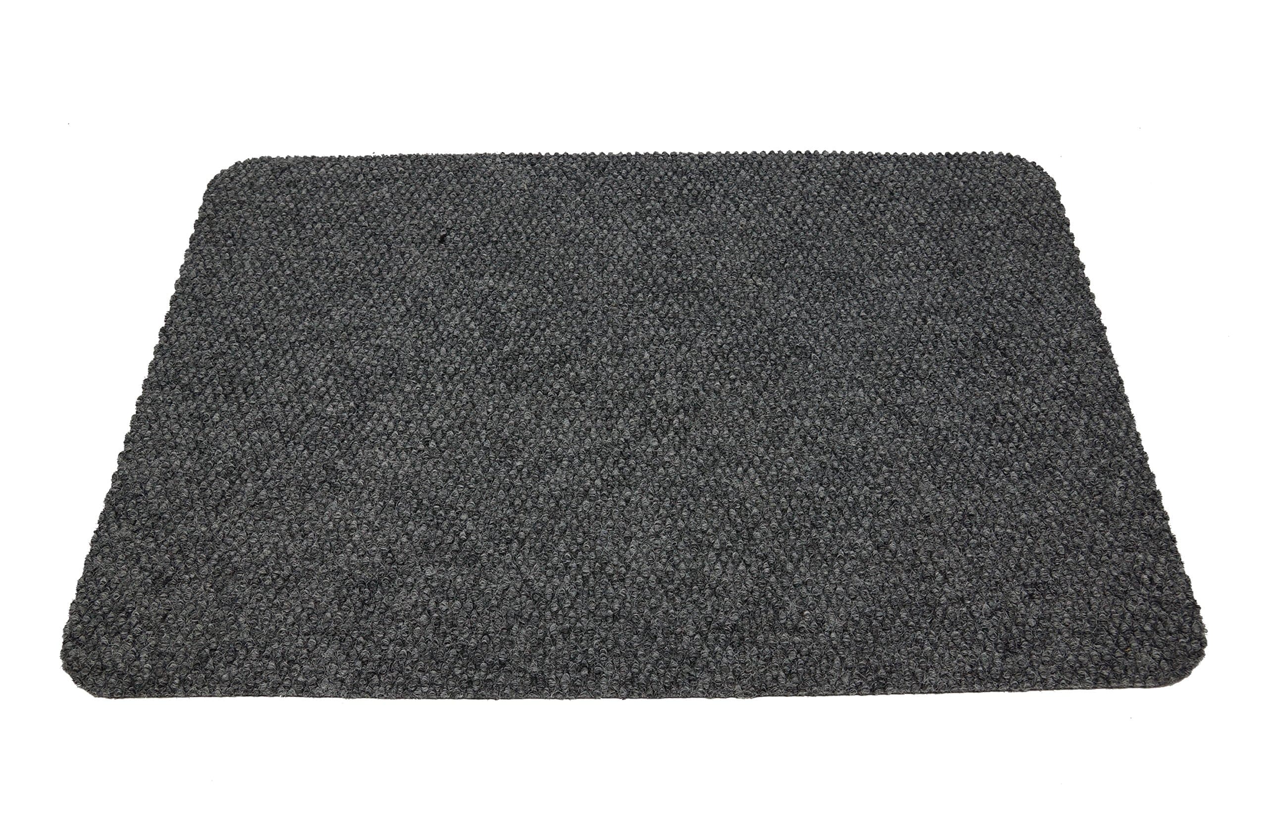 Emerald Wholesale Hedge Hog Ridged Scraper Mat with Rubber Non-Skid Backing, 22 x 35", Grey
