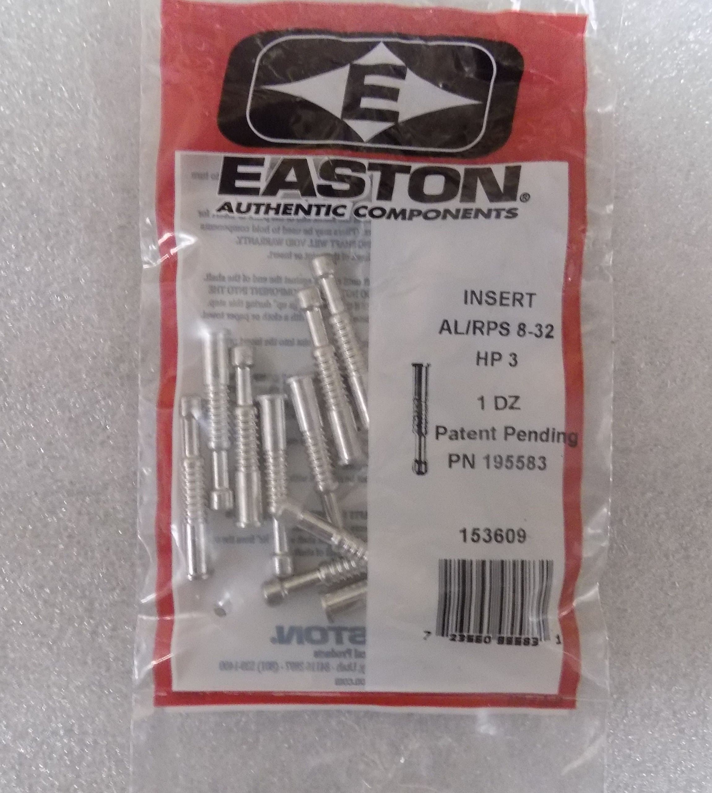 Easton Components HP Aluminum Inserts Carbon Arrows 12/Pkg