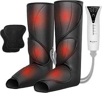 QUINEAR Leg Massager with Heat and Air Compression,Foot and Calf Massager for...