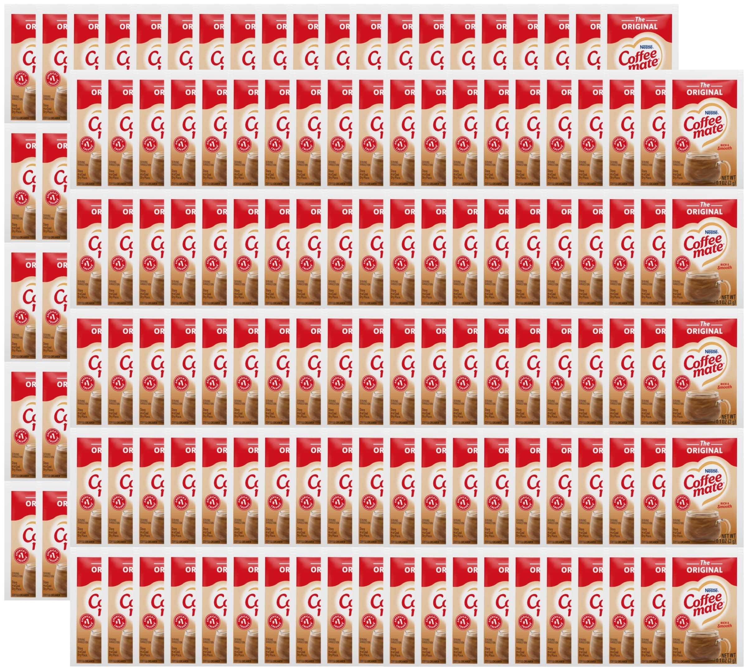 Nestle Coffee mate Original 3 Gram Single Serve Powdered Creamer Packets (Pack of 200)