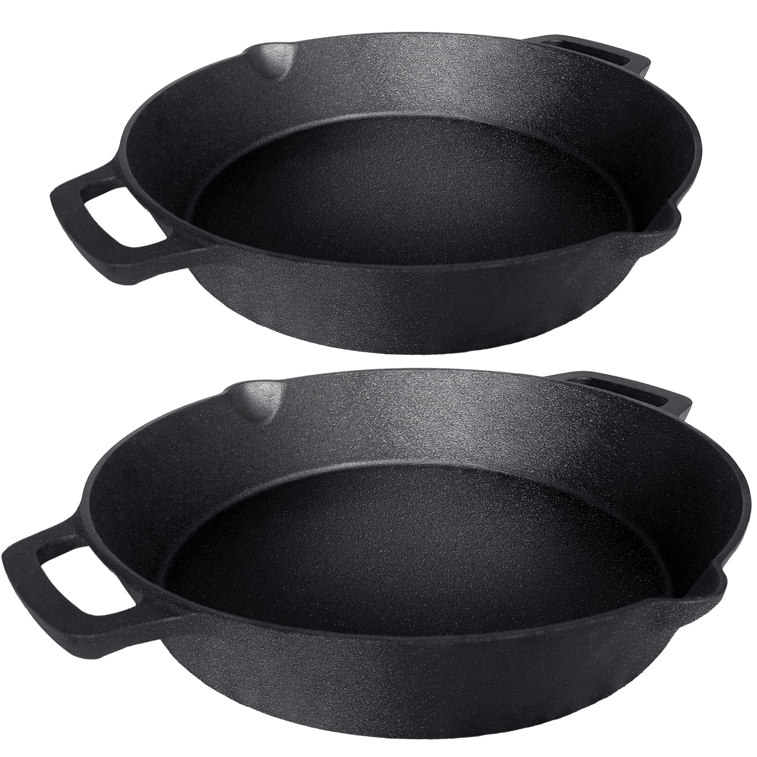 Cast Iron 2 Piece Bundle - 10" and 12" Dual Cast Iron Skillets