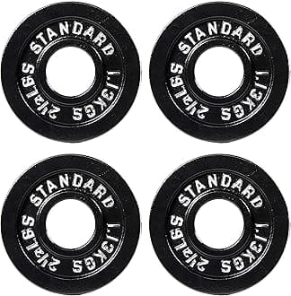 Fitvids Cast Iron Plate Weight Plate for Strength Training and Weightlifting, 2-Inch Center (Olympic), 2.5LB (Set of 4)
