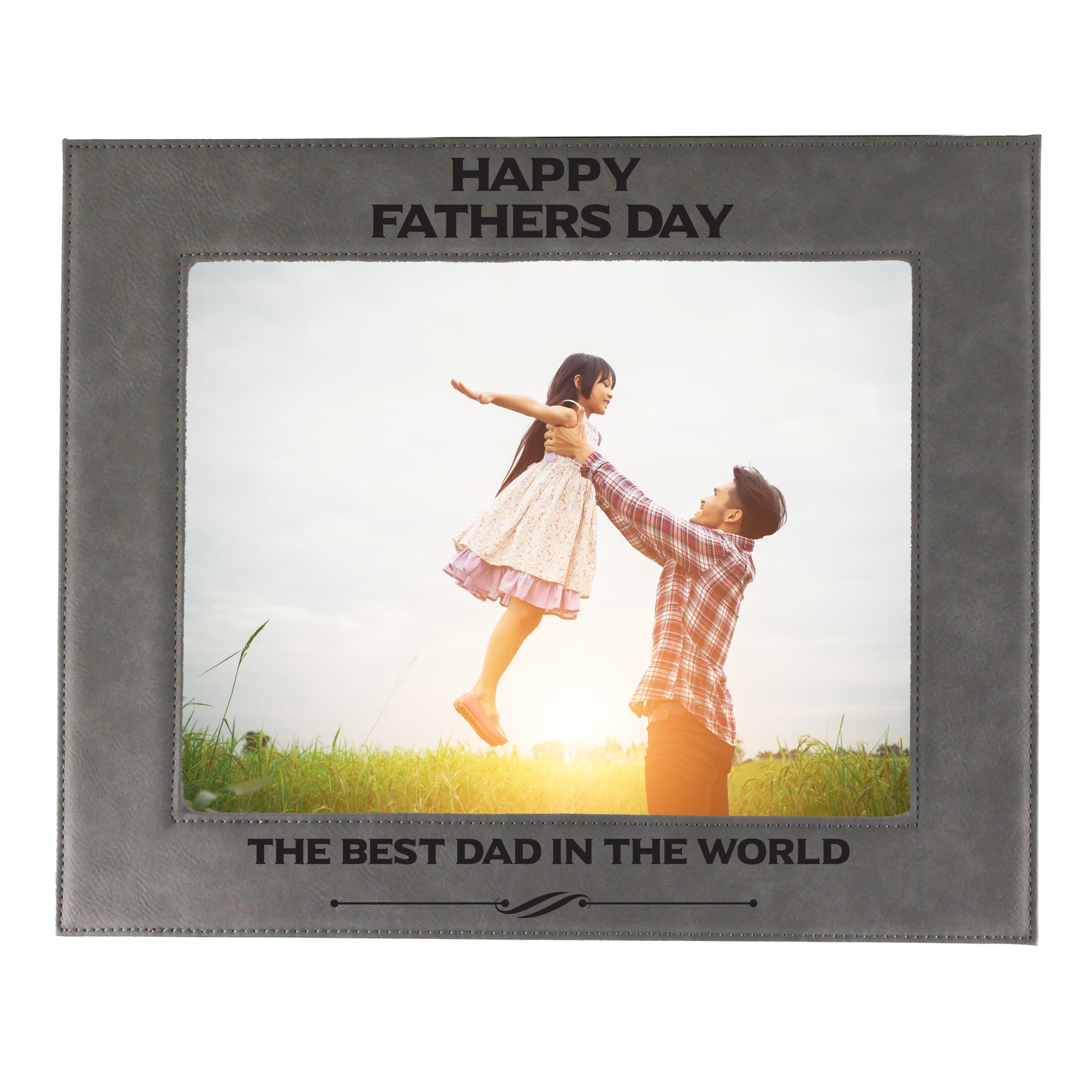 Personalized Dad Picture Frame - Fathers Day Photo Frames - Custom Engraved (8 x 10)