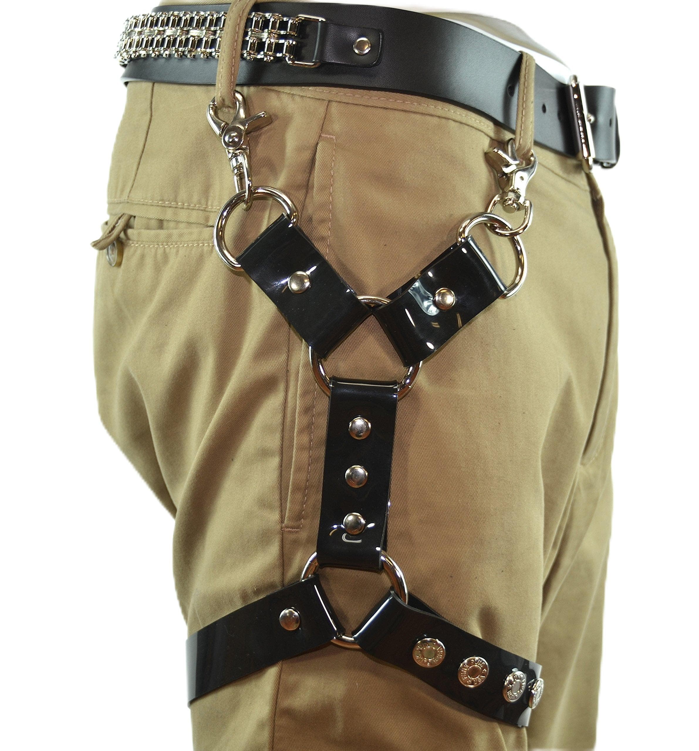 Leg Thigh Harness Snap Adjustable Two Ring Vinyl