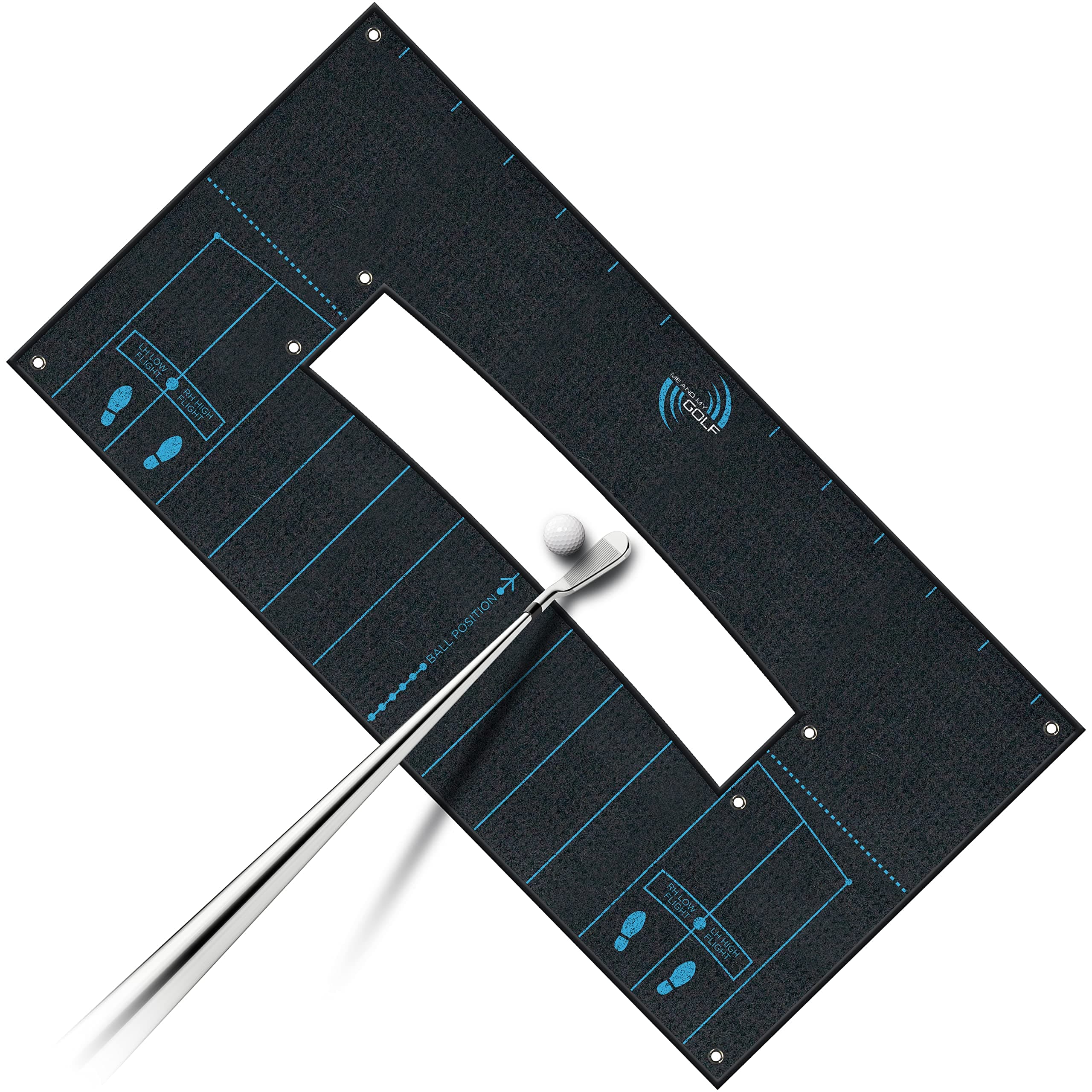 ME AND MY GOLF Ball Striker Alignment Towel - Includes Instructional Training Videos