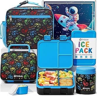 Kids Bento Box with Insulated Thermos Food Jar