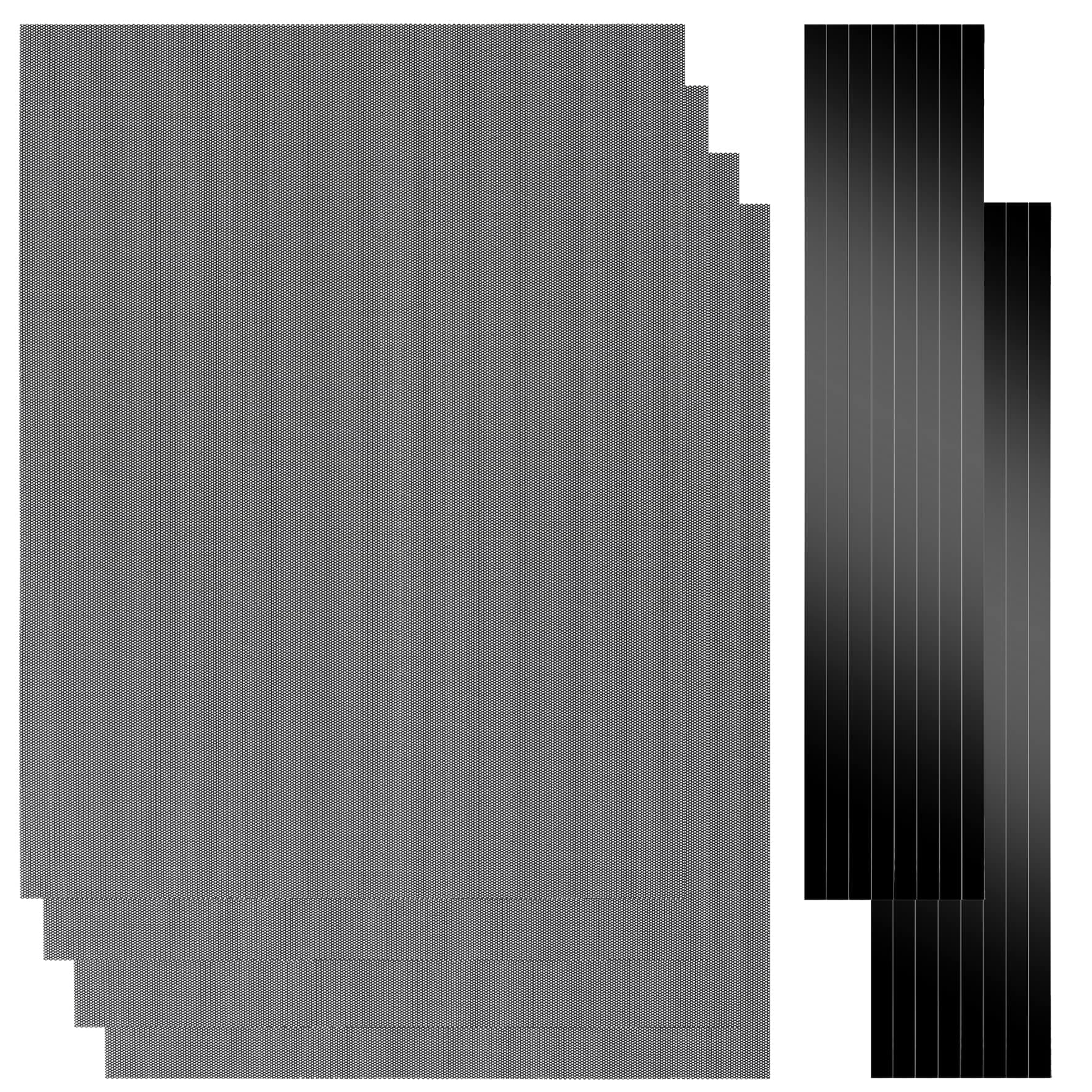 YSSHUI [4 Pack] 400x300mm DIY PC Case Dust Mesh Filter, PVC Dustproof Mesh Filter Cover with Magnetic Strip for Computer PC Case