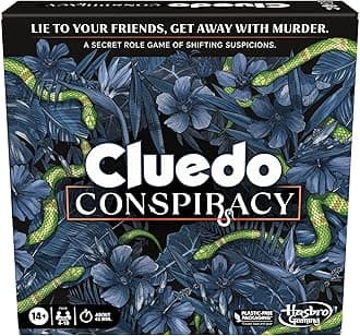 Hasbro Gaming Clue Conspiracy Board Game for Adults and Teens | Secret Role Strategy Games | Ages 14+ | 4-10 Players | 45 Mins. | Mystery Games | Party Games