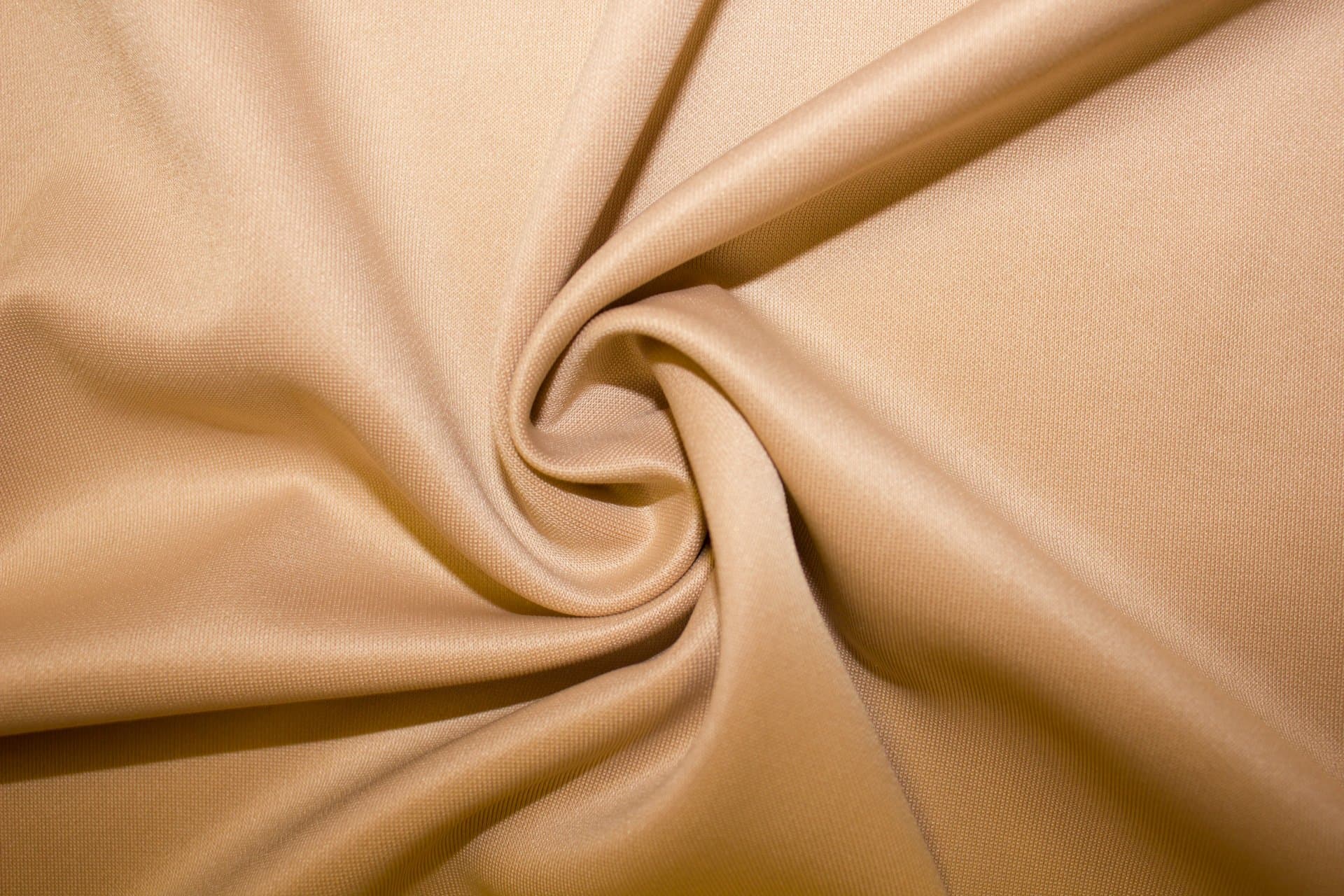 Scuba Techno Double Knit Fabric 90% Polyester 10% Lycra Spandex Stretch 56"-58" by The Yard (Tan)