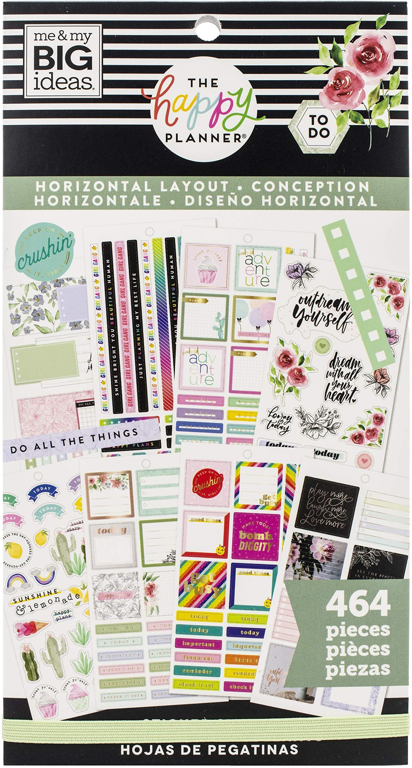 Happy Planner STCKRS, Horizontal, 464/Pkg