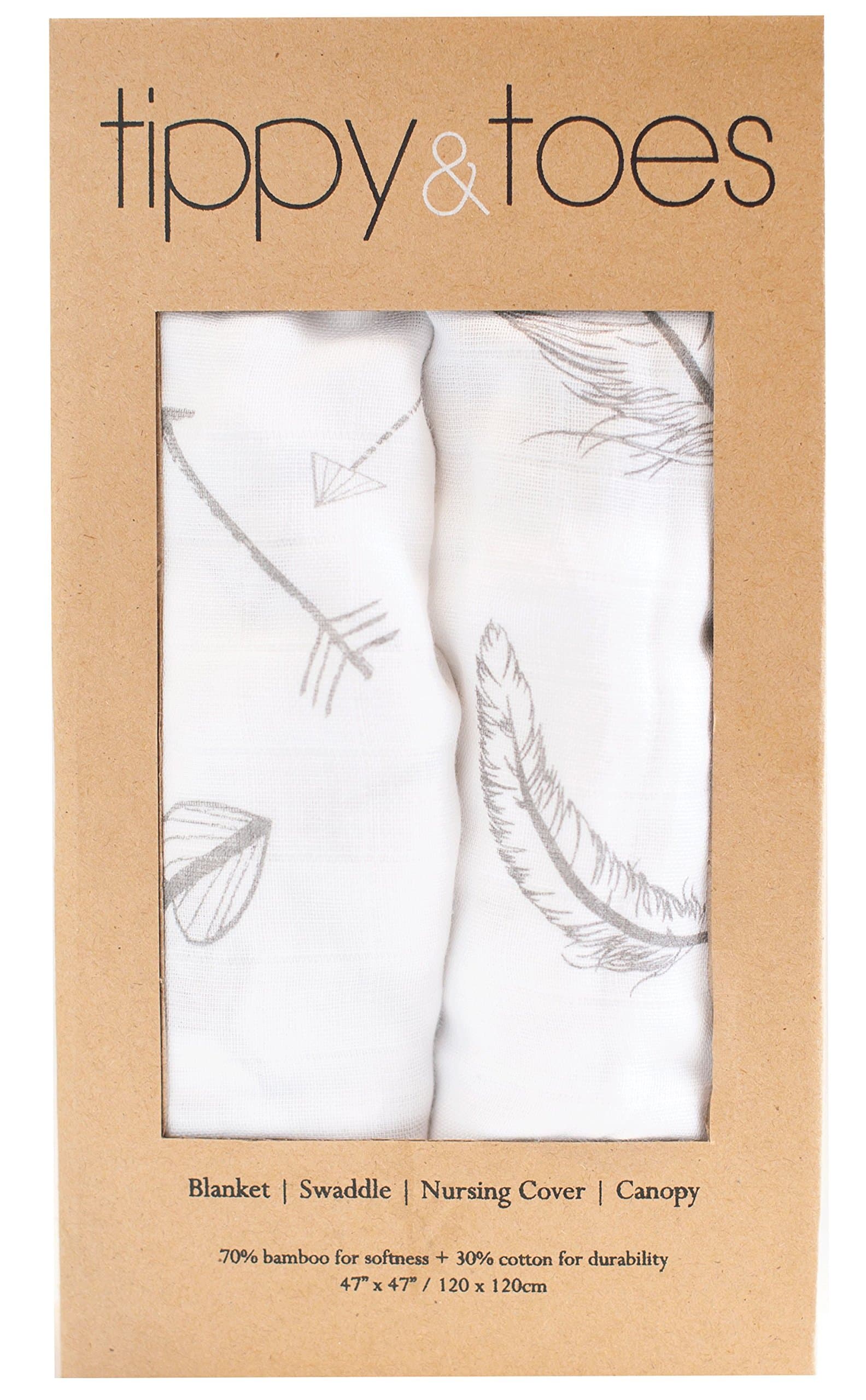 Baby Blankets (2 Pack, Bamboo/Cotton)