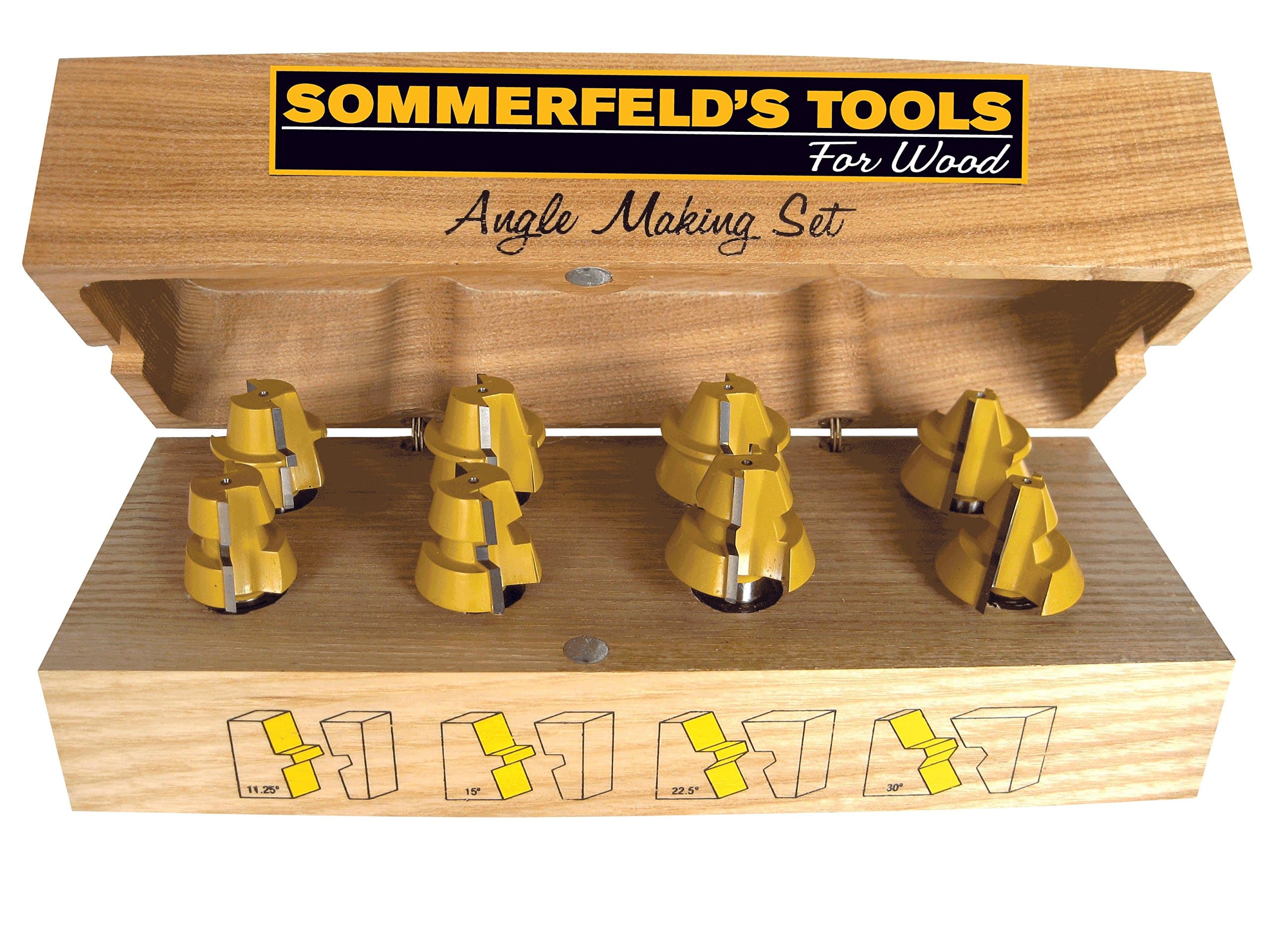 Sommerfelds 8 Piece Angle Making Router Bit Set, 1/2-Inch Shank