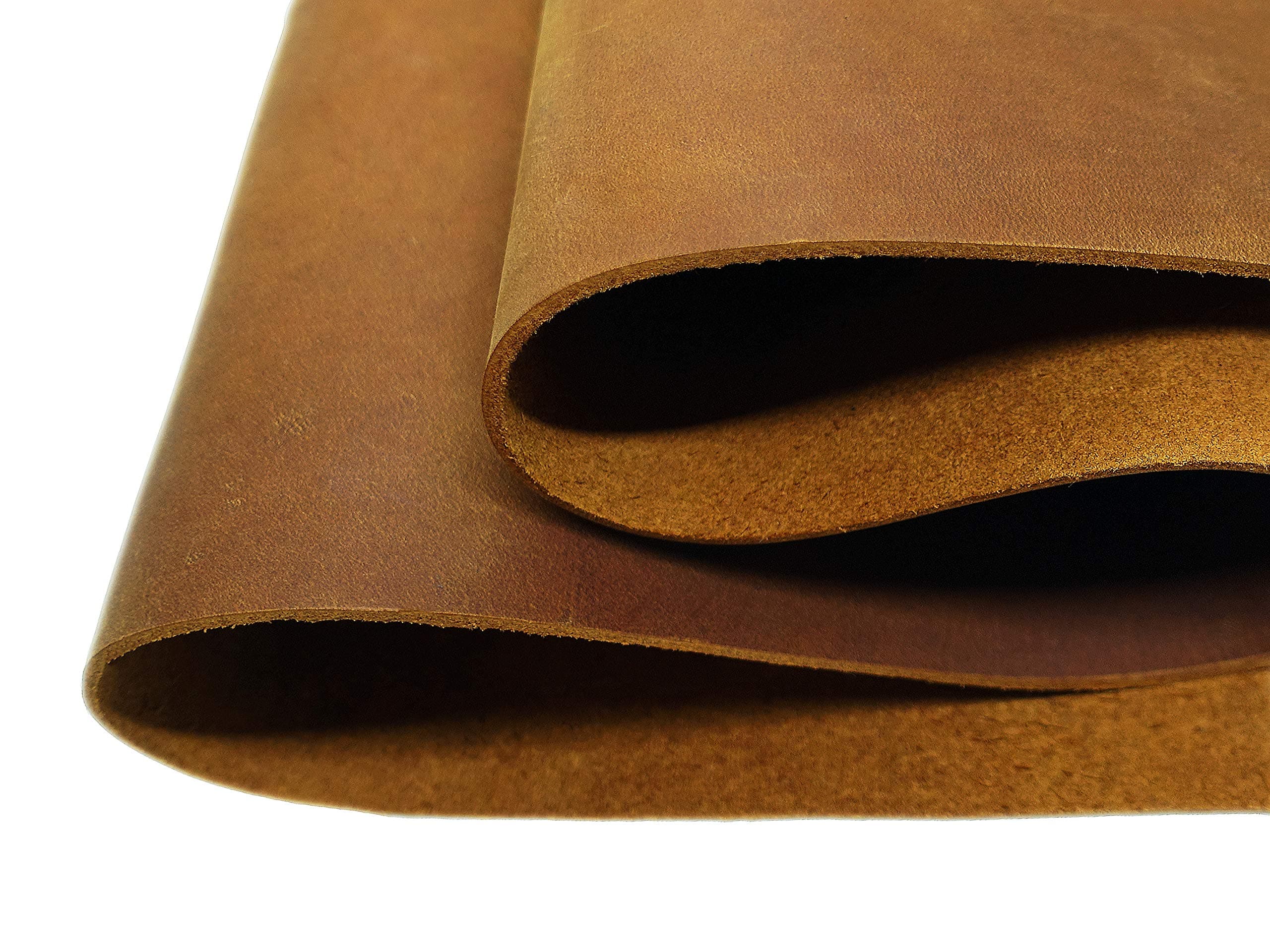 Muse Craft Leather Hides - Top Quality Full Grain Leather Square - Pre-Cut 1.7-1.9 mm Crazy Horse Leather Squares for Upholstery/Crafts/Tooling/Hobby Workshop (Brown, 12''x 24'')