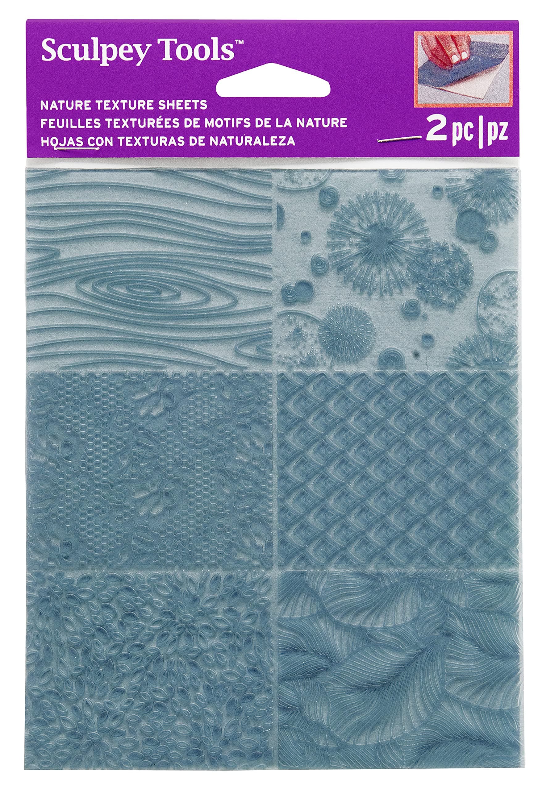 Polyform Sculpey Texture Sheet Nature 2pc
